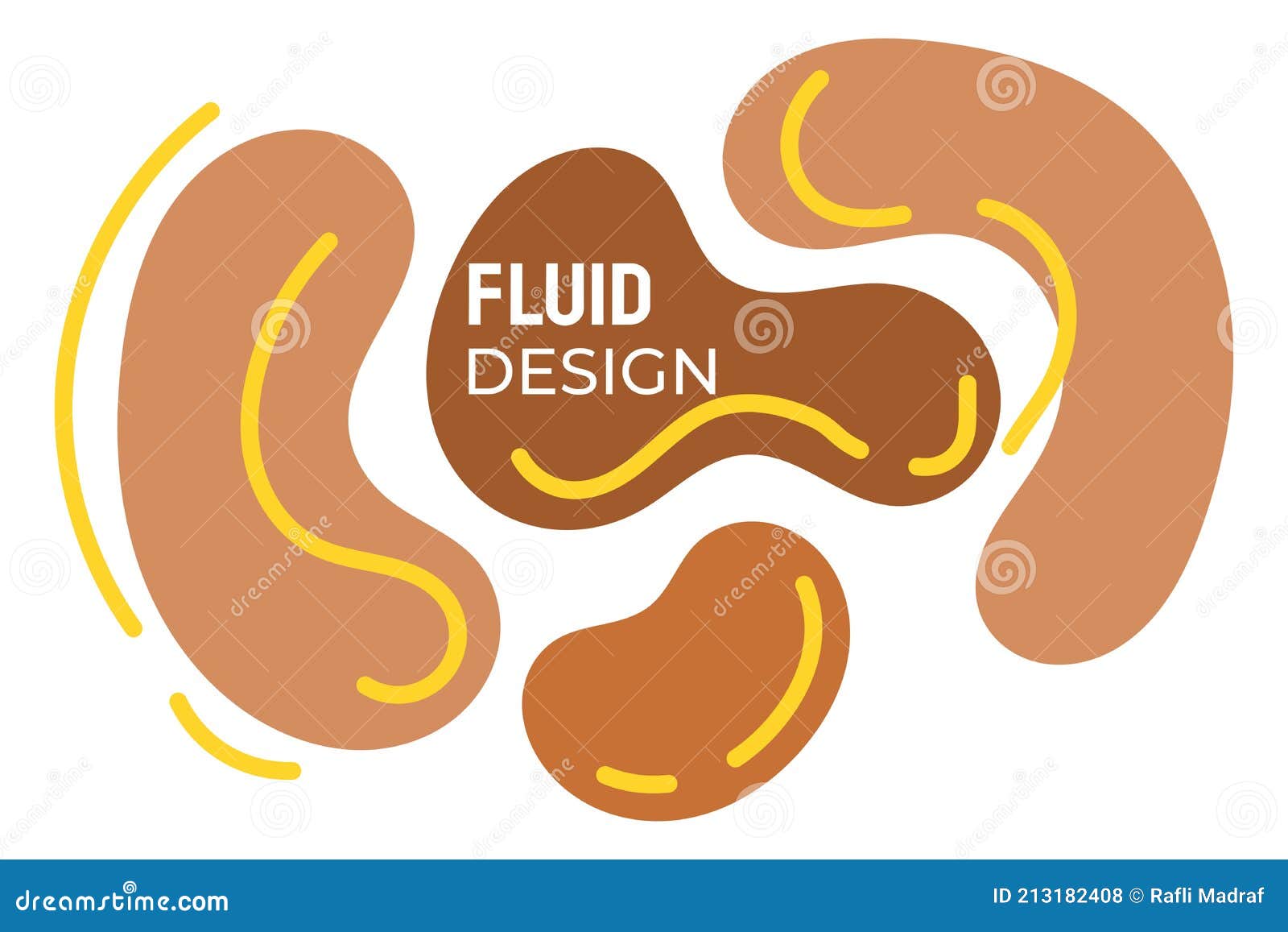 brown clumpy liquid  with outline