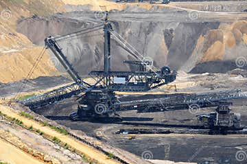 Brown coal open mining stock photo. Image of energy, digger - 19788918