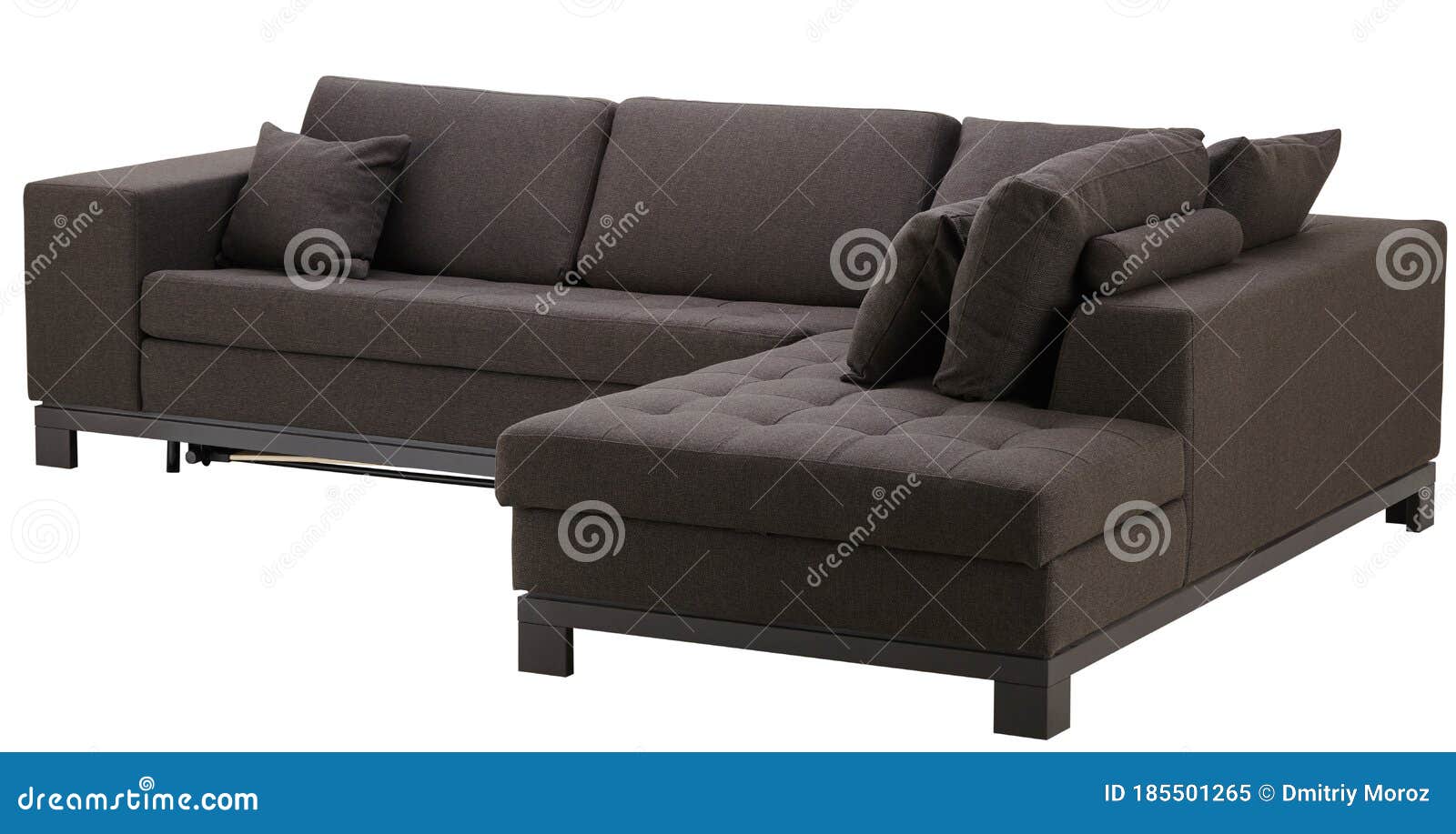 Brown Corner Sofa Isolated on White Stock Image Image of bedroom