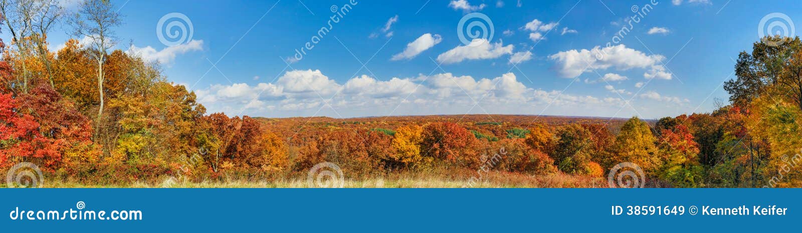 brown county autumn panorama