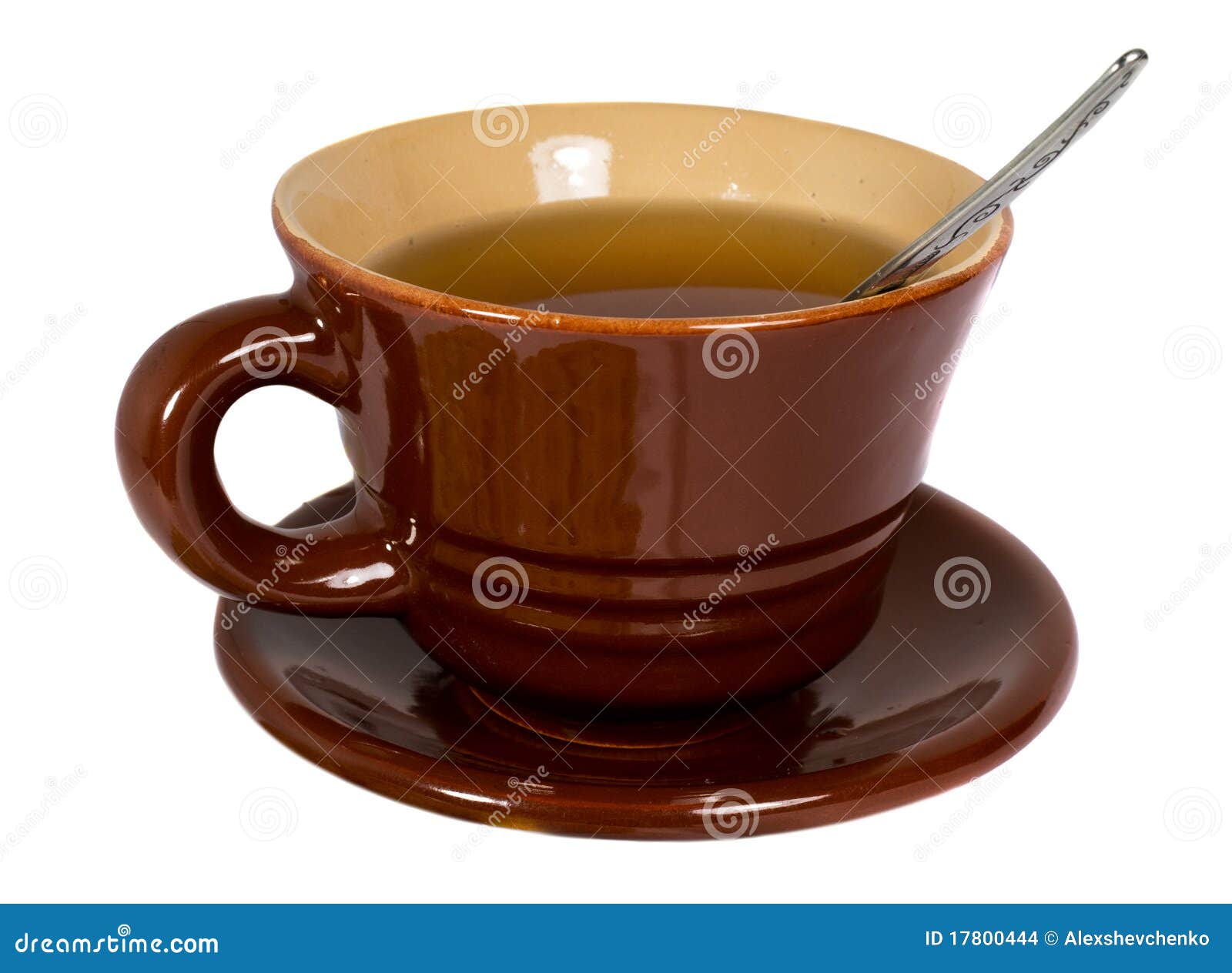 Brown cup of tea stock photo. Image of white, teabag 17800444