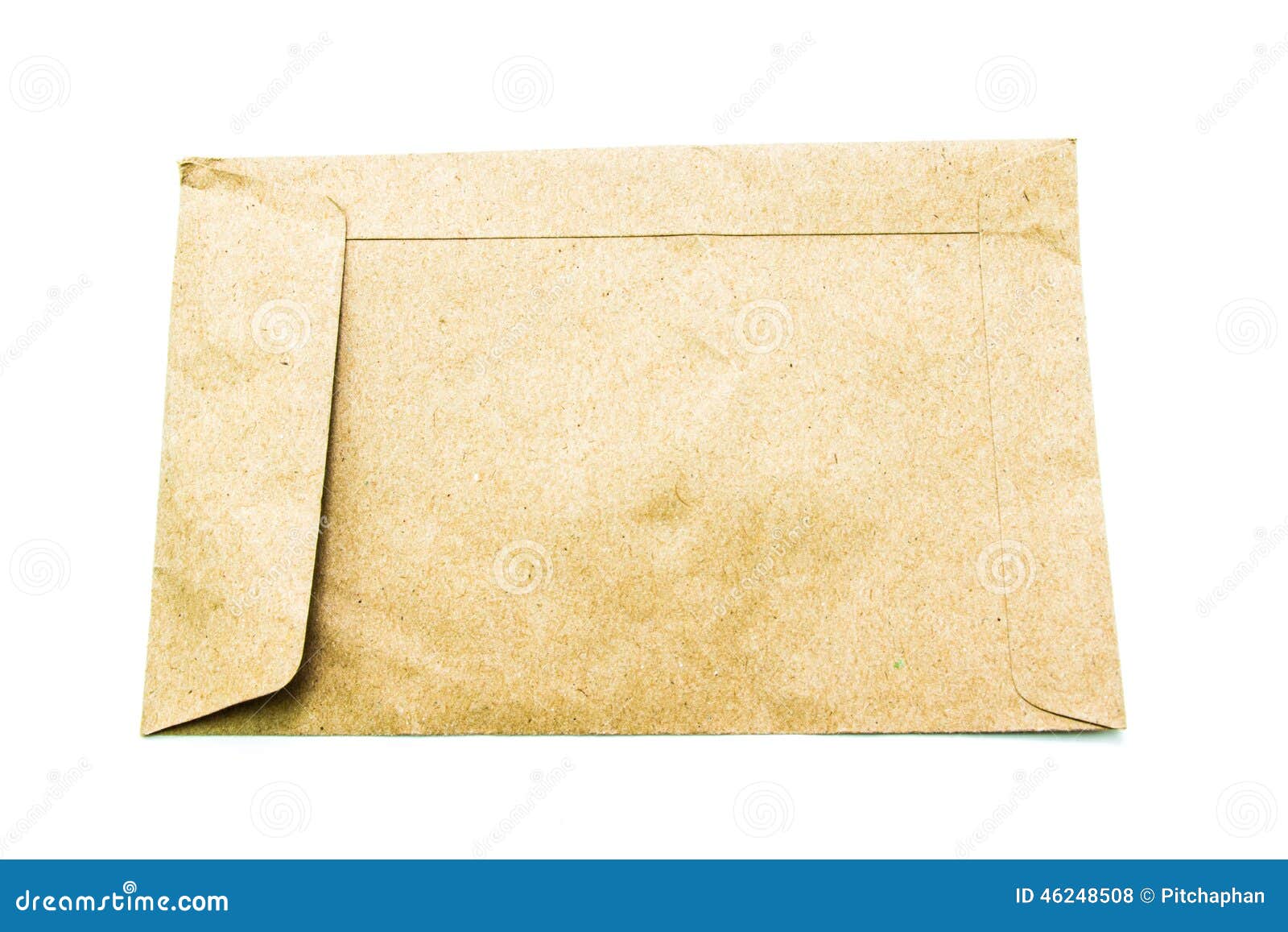 Brown Document Envelope Isolated Stock Photo Image of blank, send
