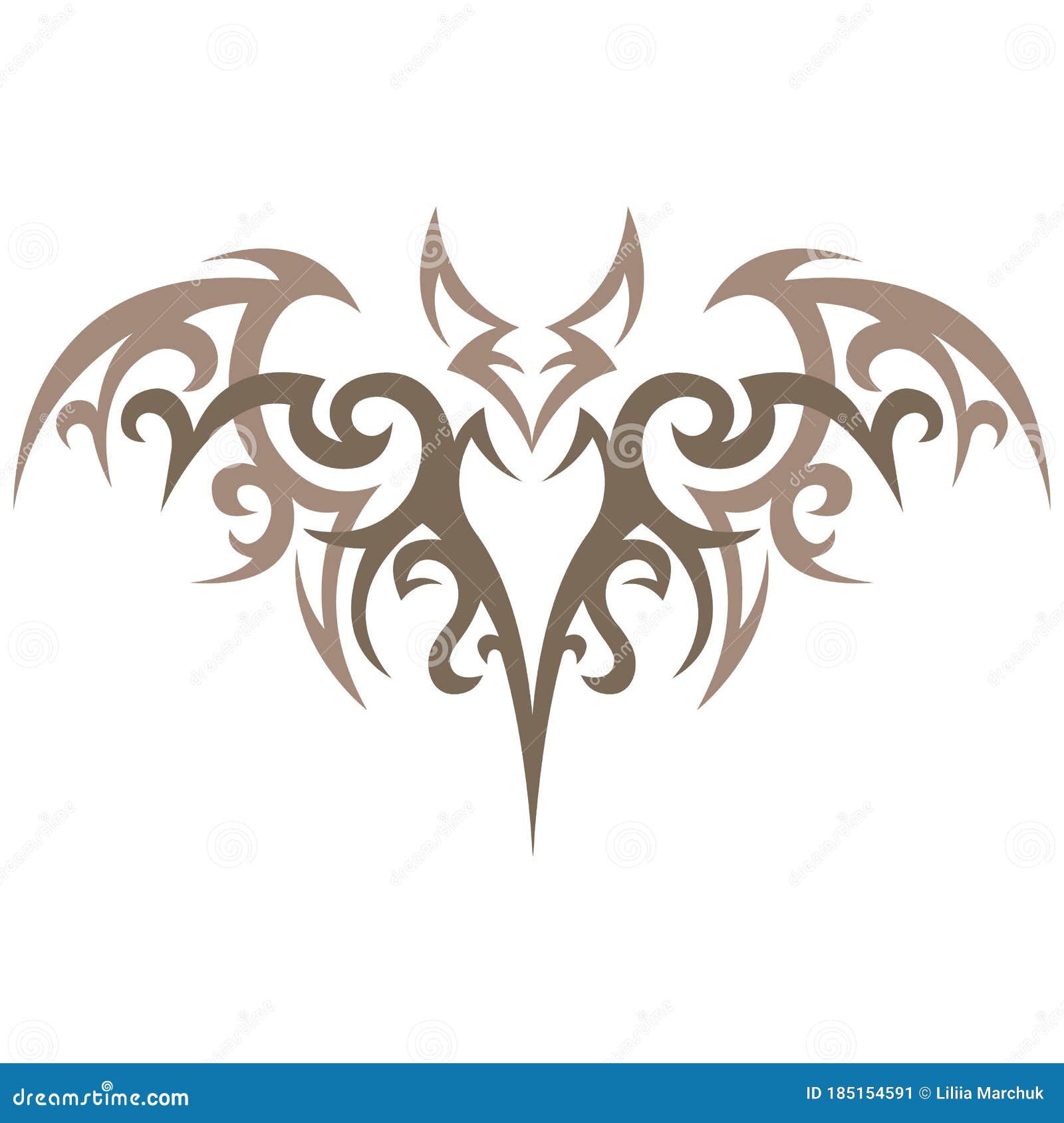 Bat head vector animal illustration for t-shirt. Sketch tattoo design.  Vector Design element. Halloween illustration. | Stock vector | Colourbox