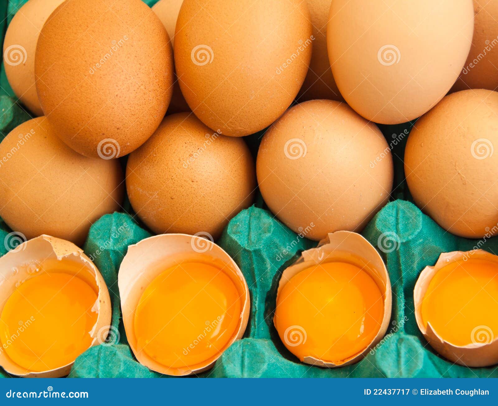 Brown Eggs and Yolks stock image. Image of boiled, healthy 22437717