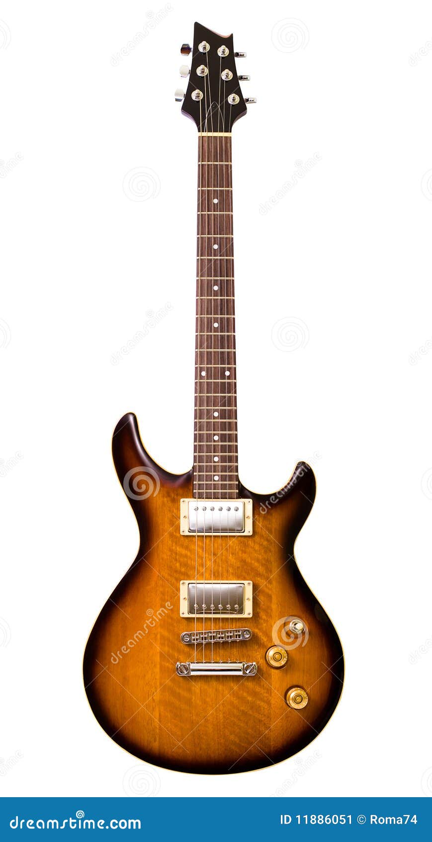 Brown electric guitar stock image. Image of electric - 11886051