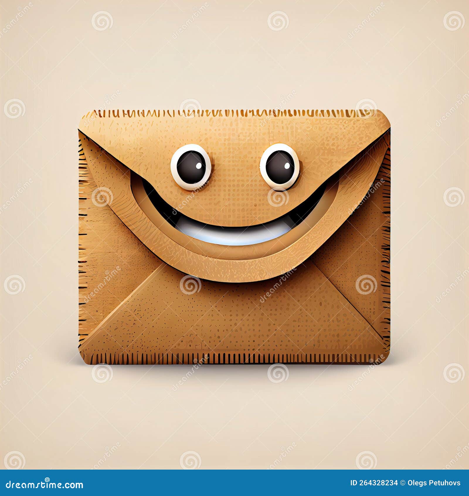 A Brown Envelope with a Smiley Face on it S Side and a Ruler in the
