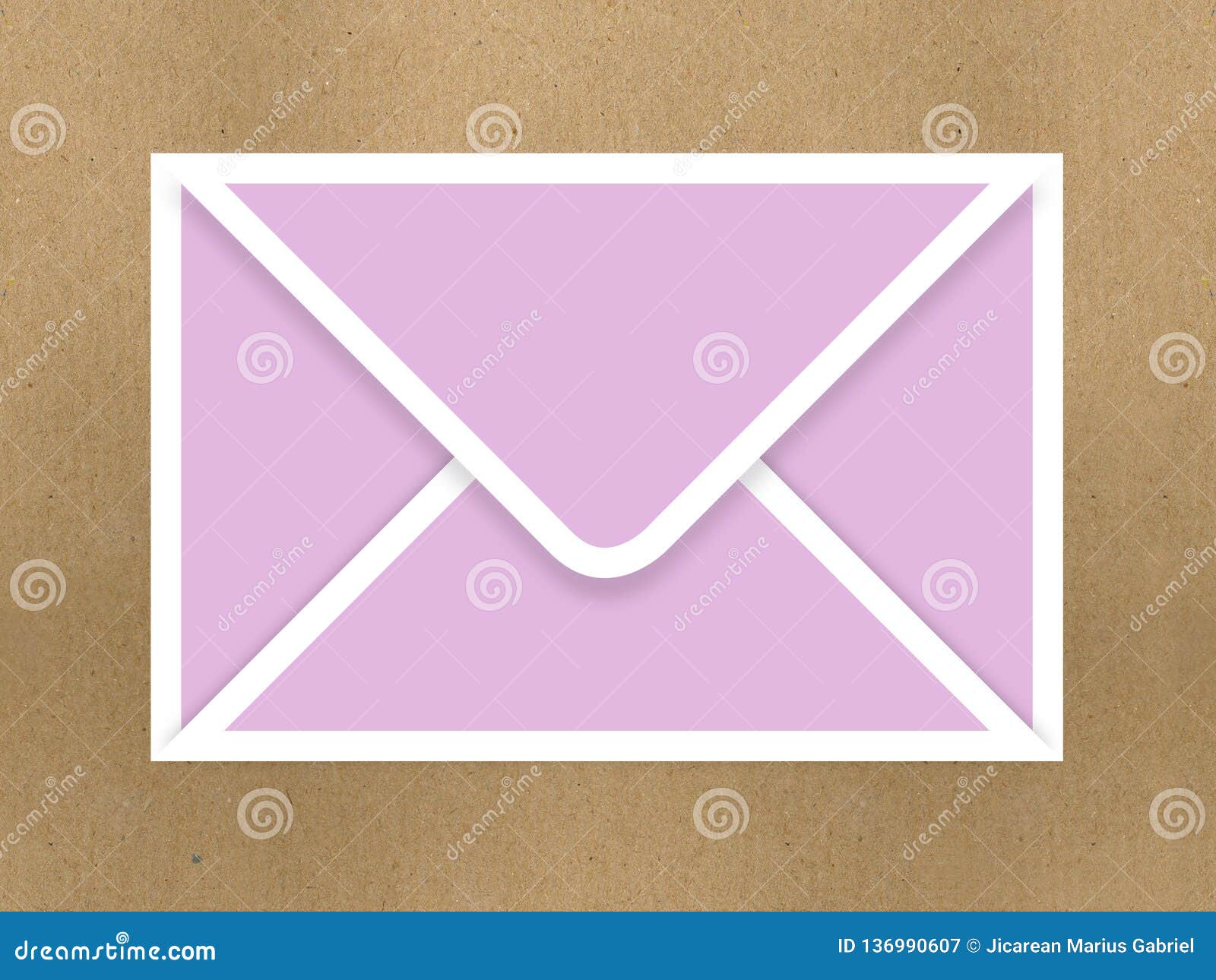 Brown Envelopes Document Isolated On White Background Stock