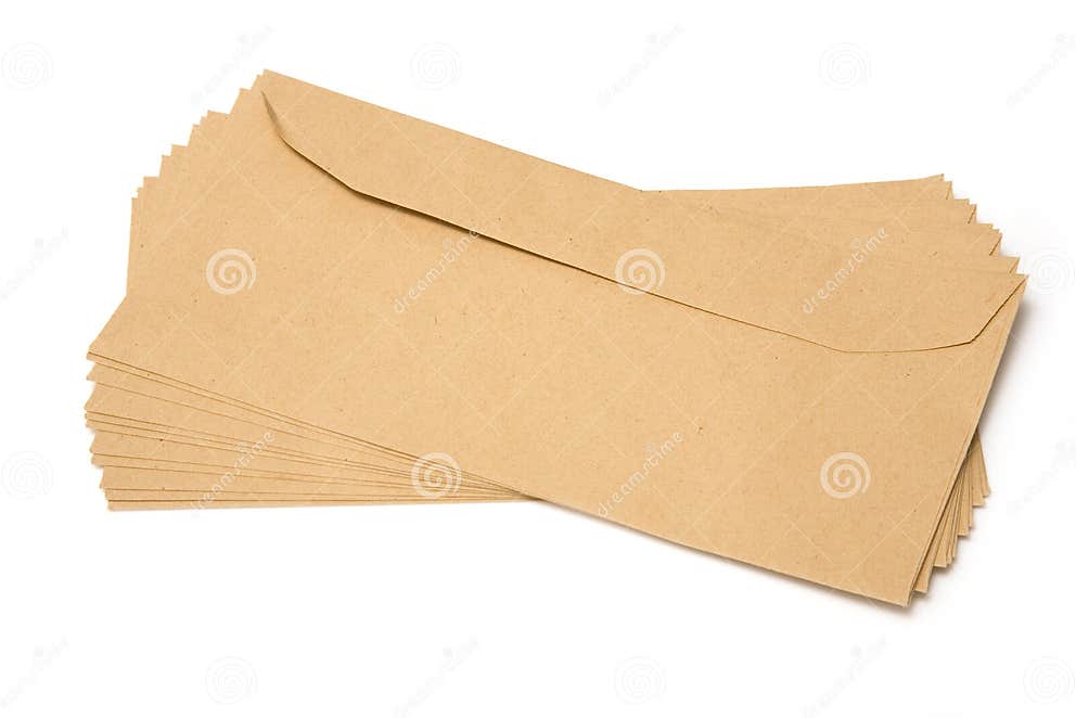 Brown Envelopes Stack stock photo. Image of objects, stacked 2419812