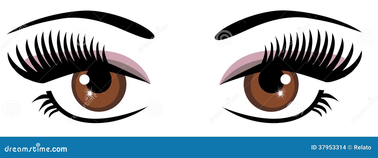 Brown Eyes stock vector. Illustration of eyelid, female 37953314