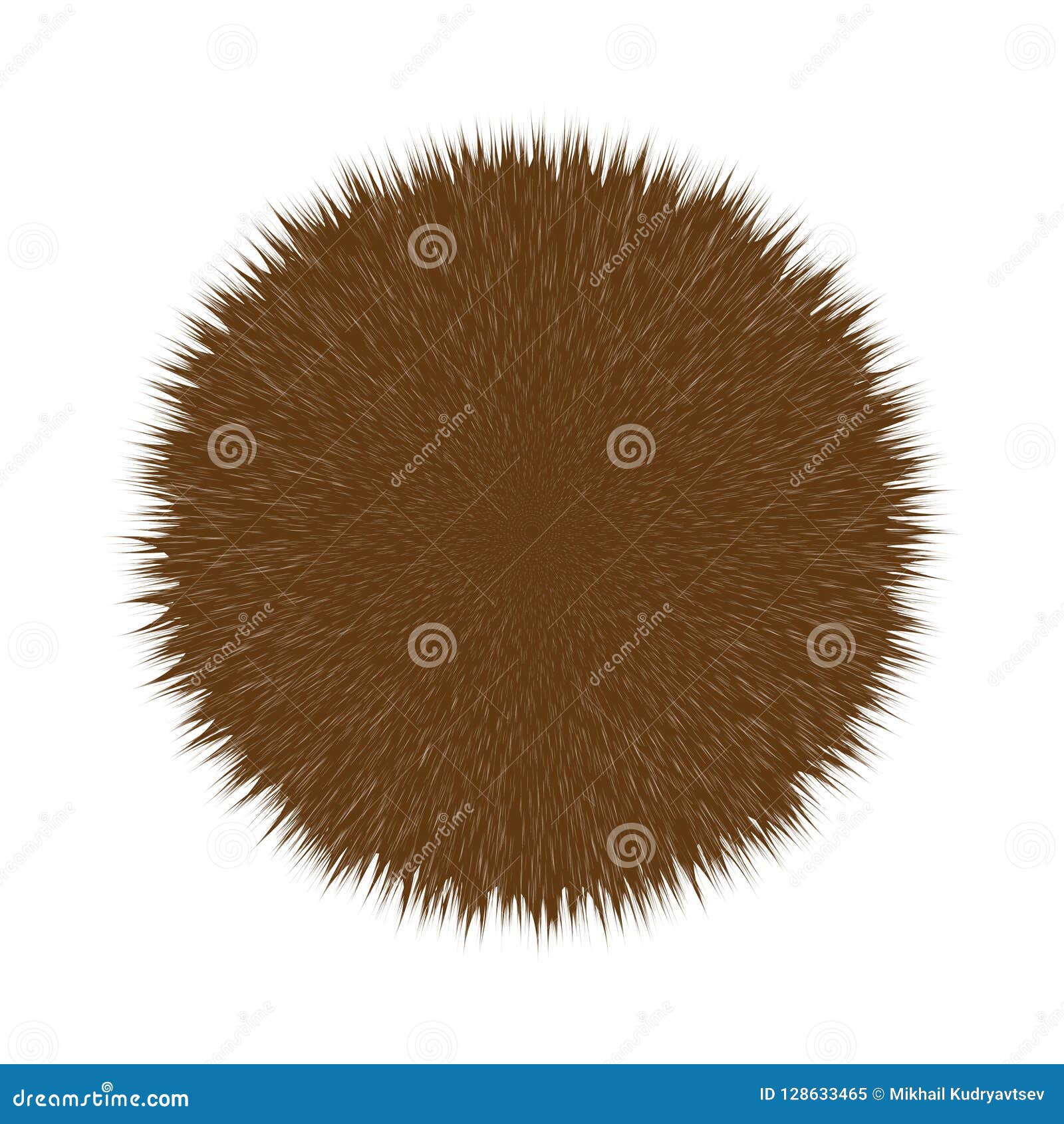 Brown Fluffy Vector Hair Ball Stock Vector Illustration of design