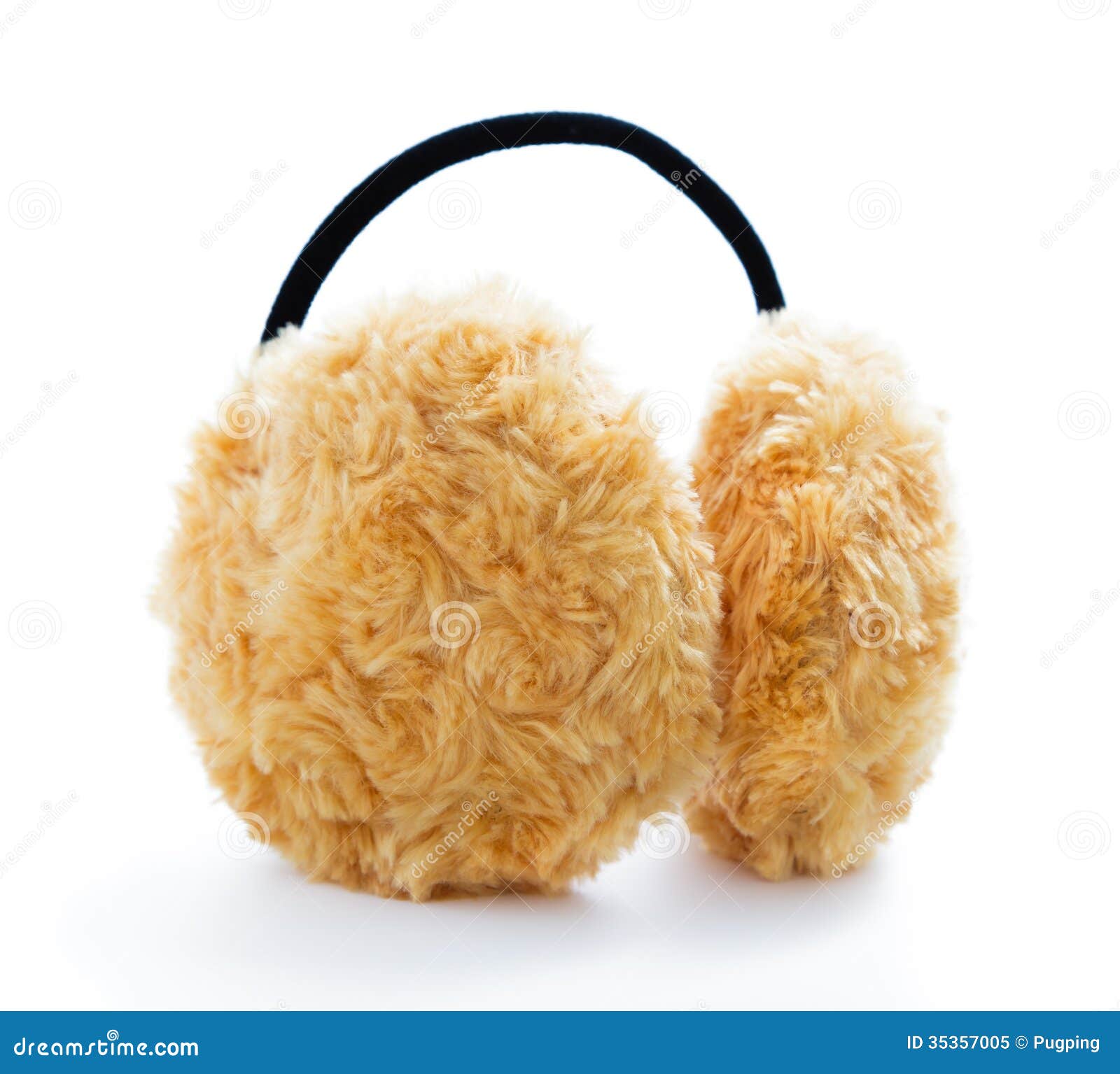 Brown Fuzzy Ear Muffs imagem de stock. Imagem de auscultadores 35357005