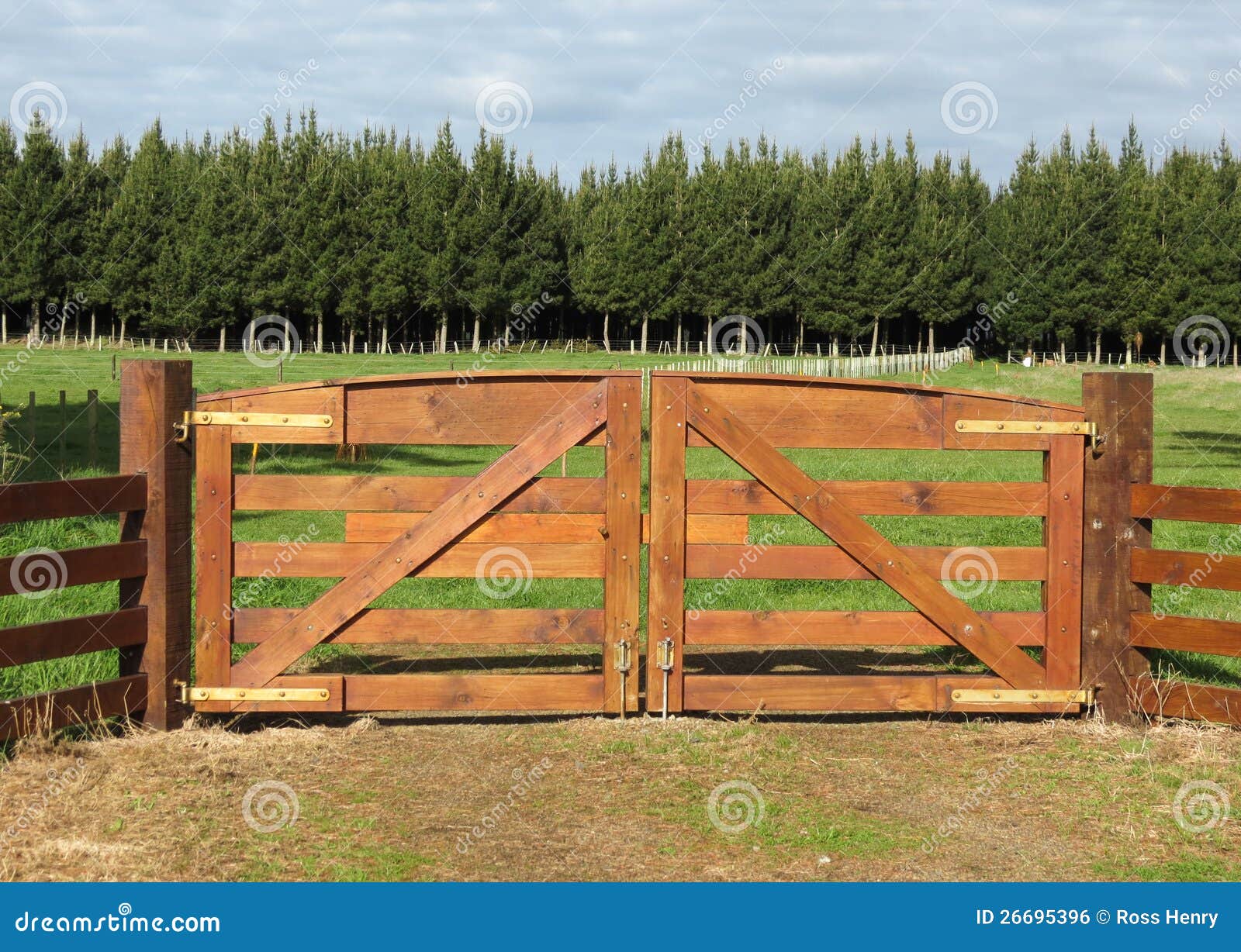 Brown Gates stock photo. Image of pasture, entrance, gates 26695396