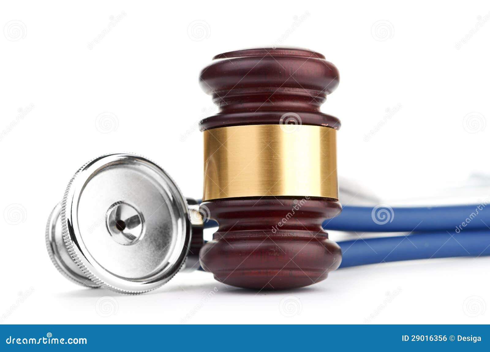 Brown Gavel and a Medical Stethoscope Stock Photo Image of judgment