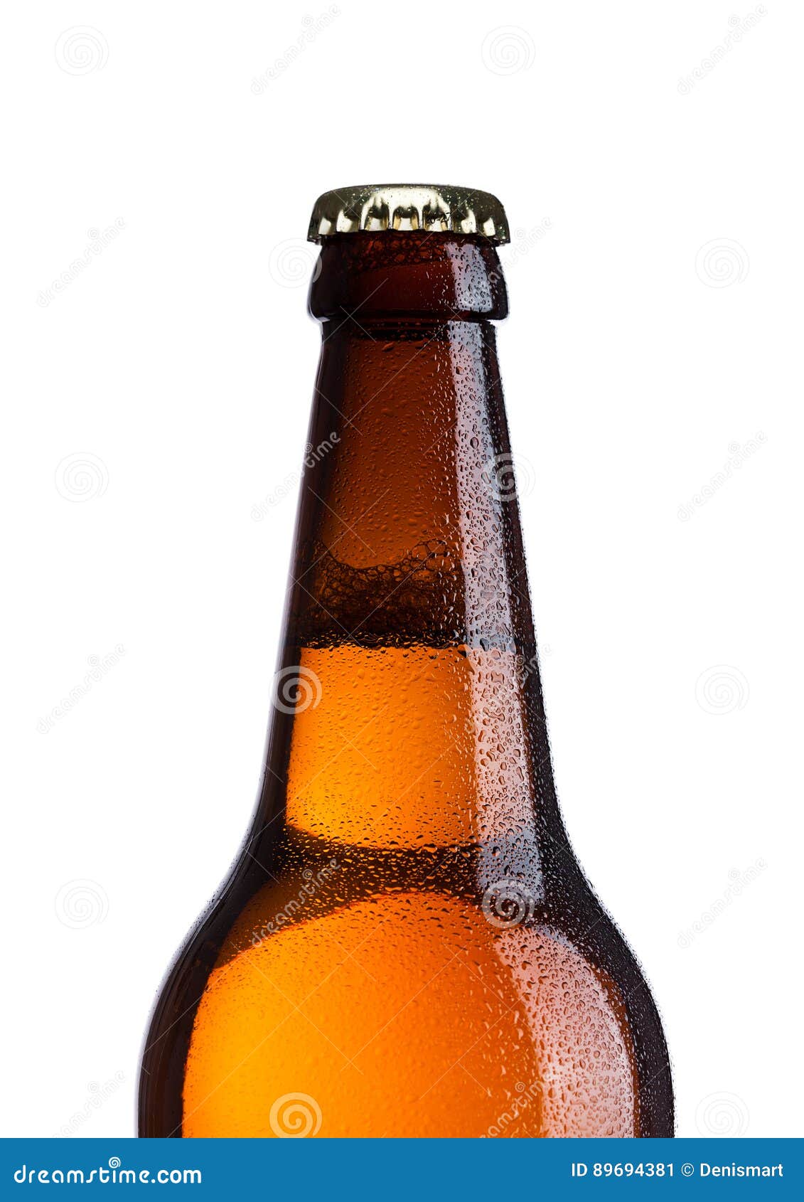 Brown Glass Beer Bottle with Yellow Cap Isolated Stock Image Image of juice, color 89694381