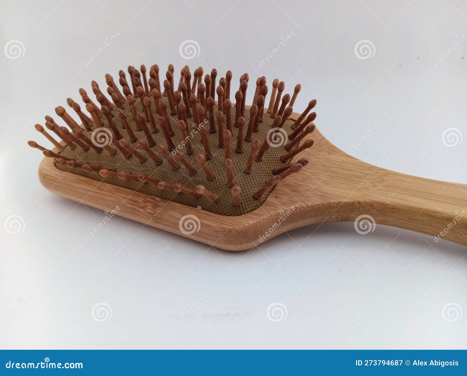 Brown Hair Brush on a White Background Editorial Photography Image of