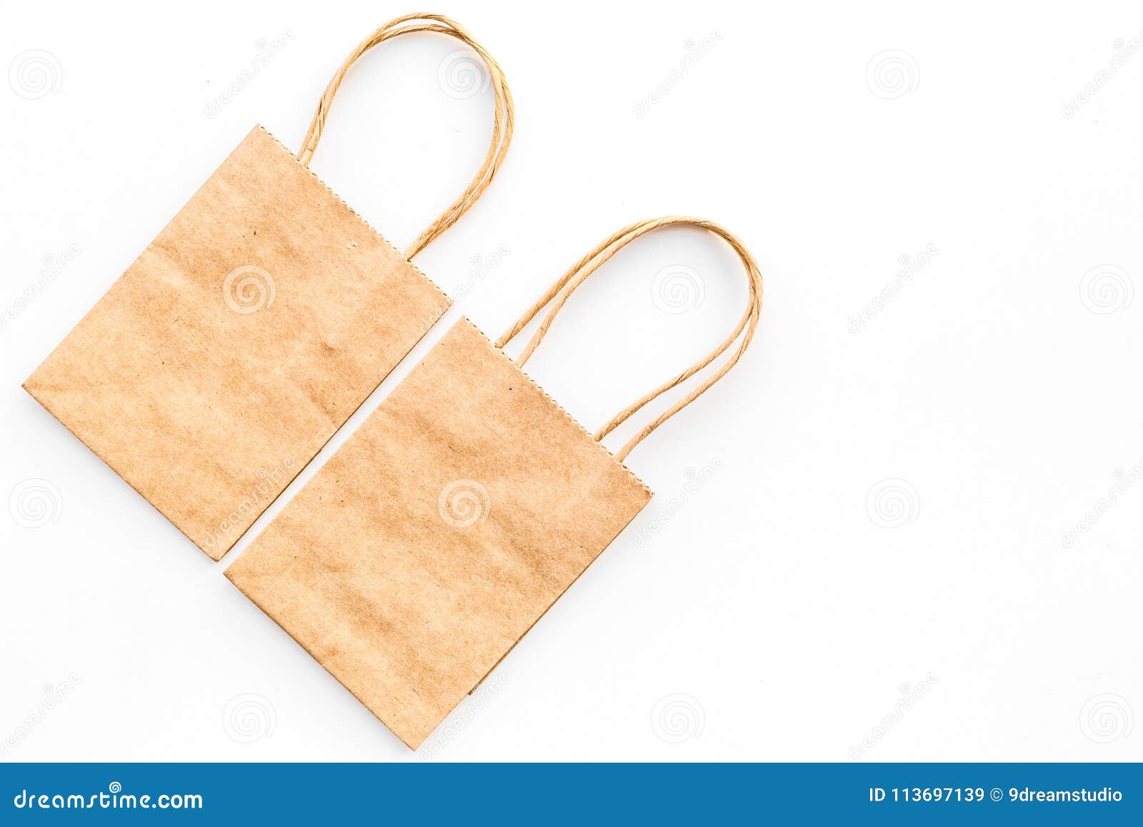 Download Brown Kraft Paper Bag For Shopping On White Background Top ...