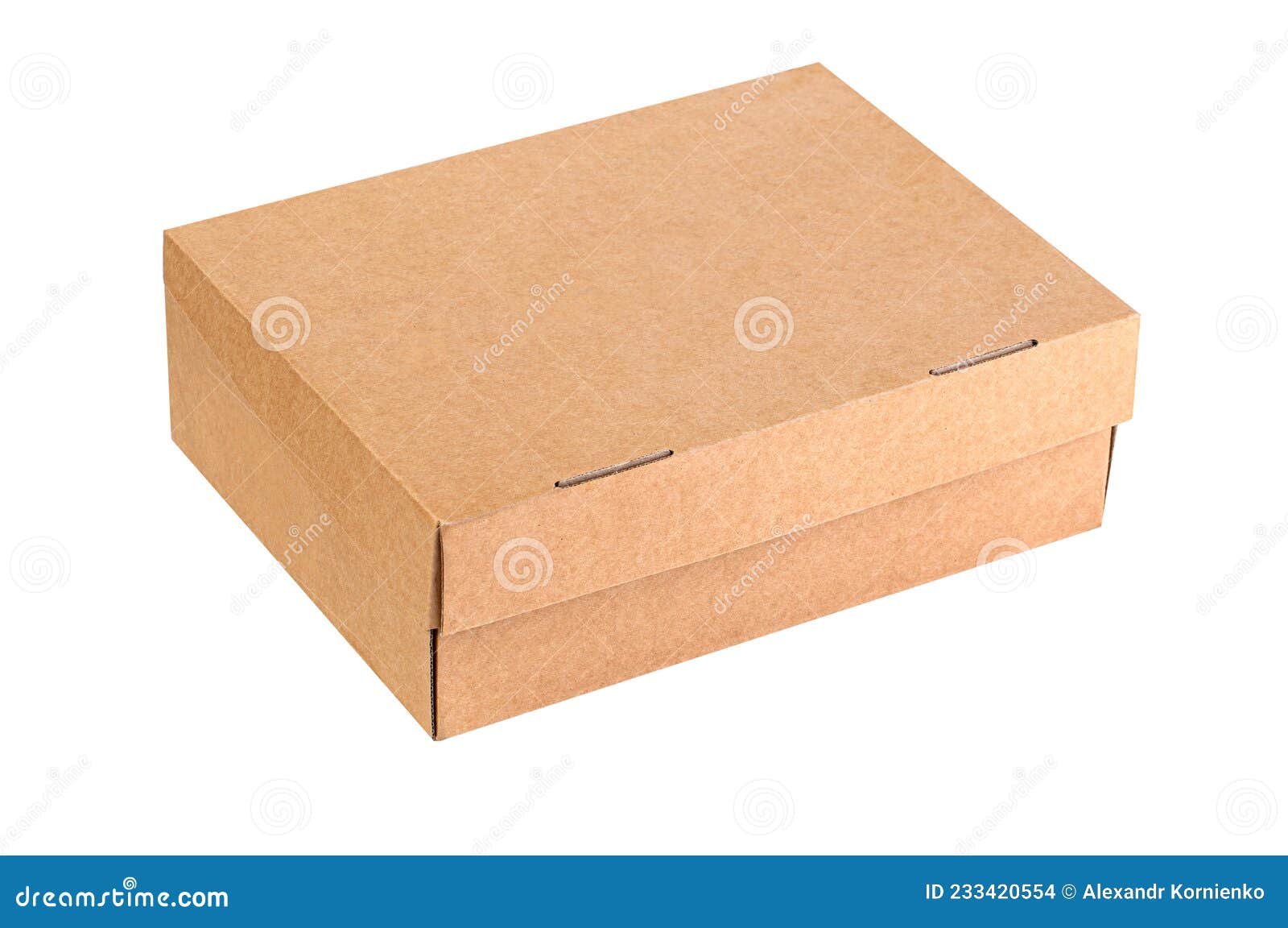 Brown Kraft Paper Box Isolated Stock Photo Image of pack, object