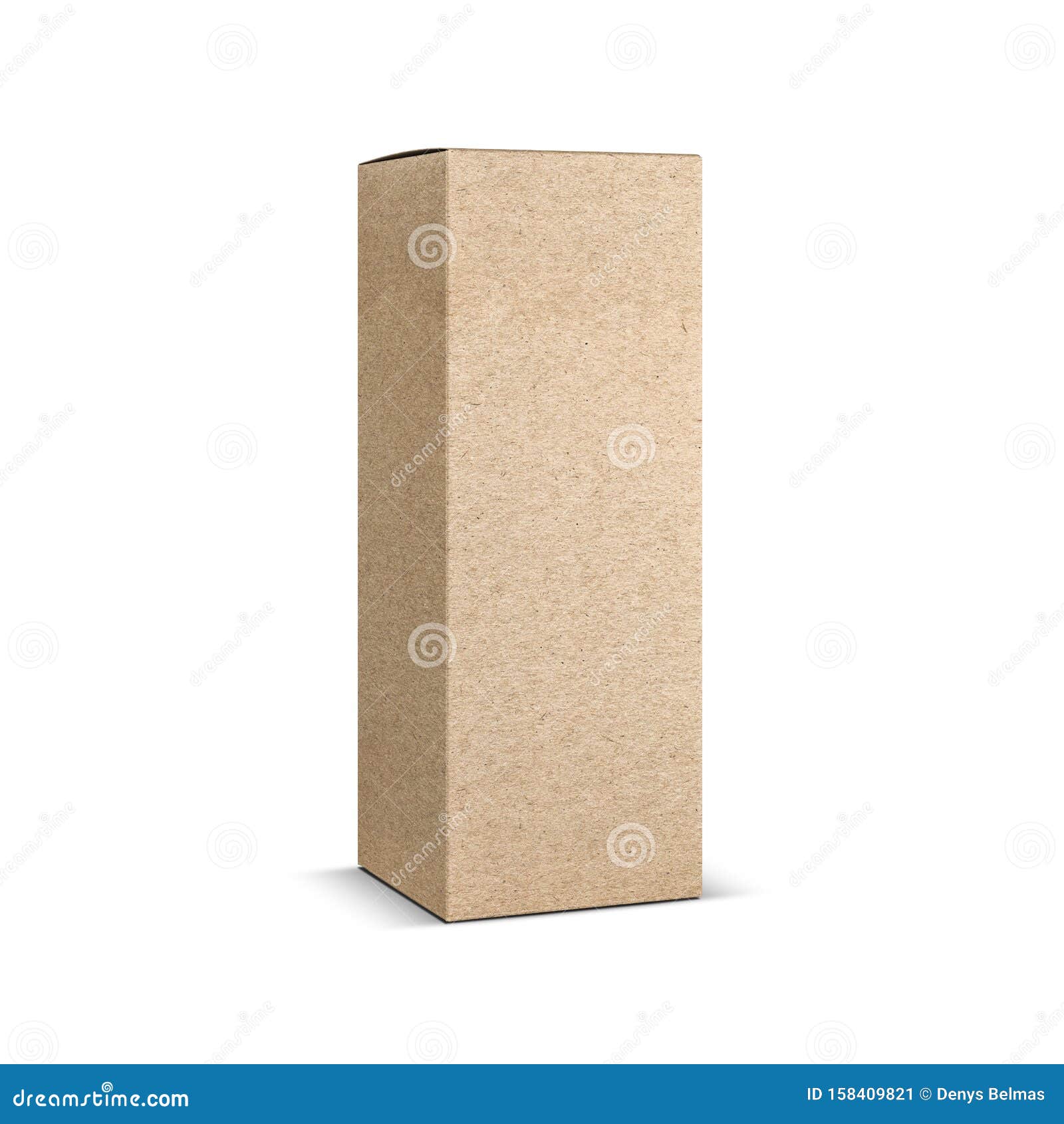 Brown Kraft Paper Box Mockup Isolated On White Background ...