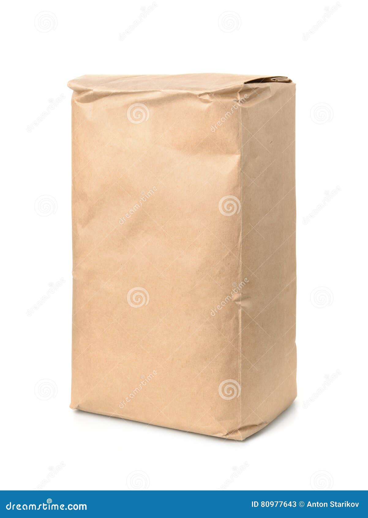 Brown kraft paper food bag stock image. Image of paper 80977643