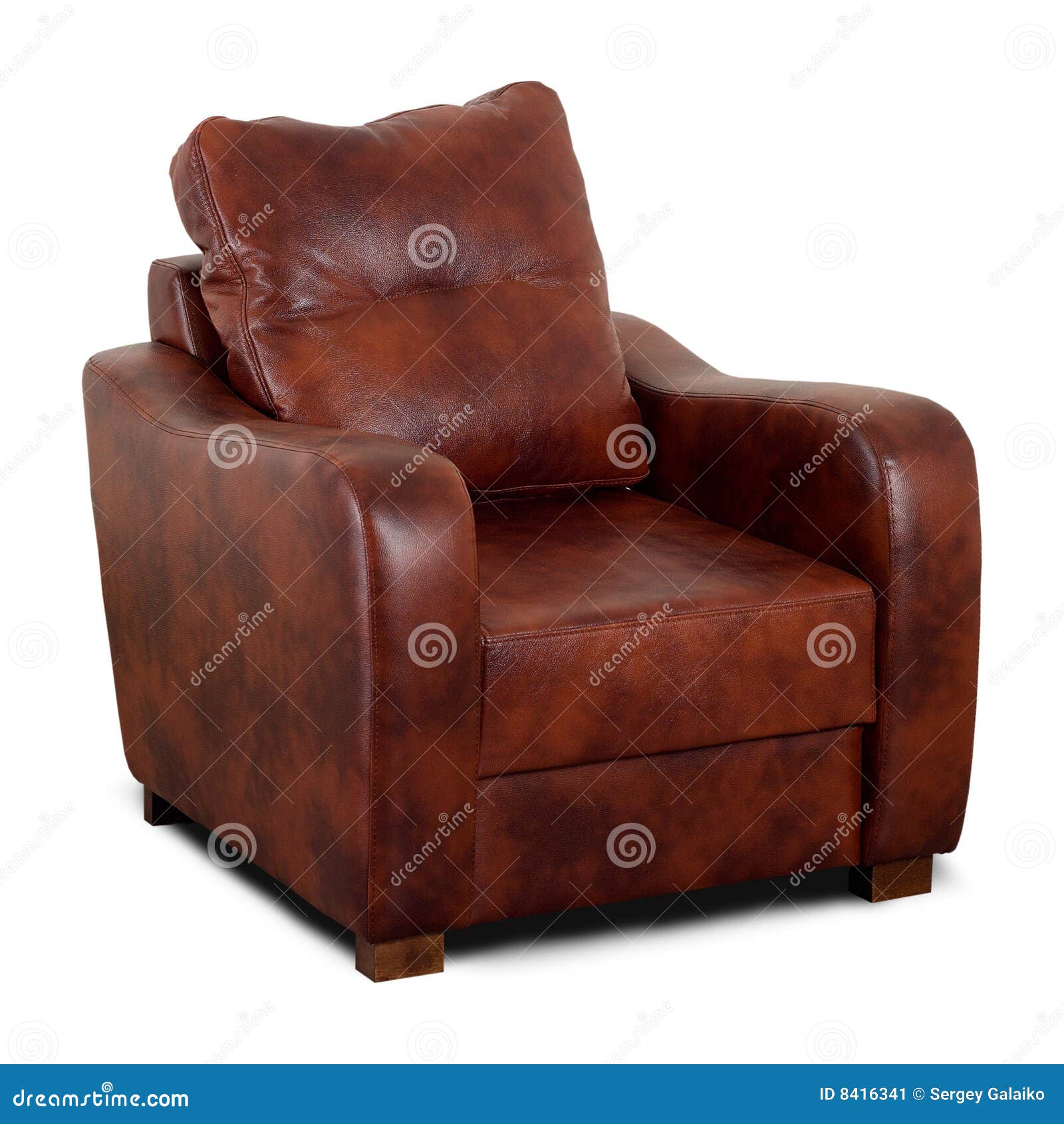 Brown leather armchair stock image. Image of home, fashion 8416341