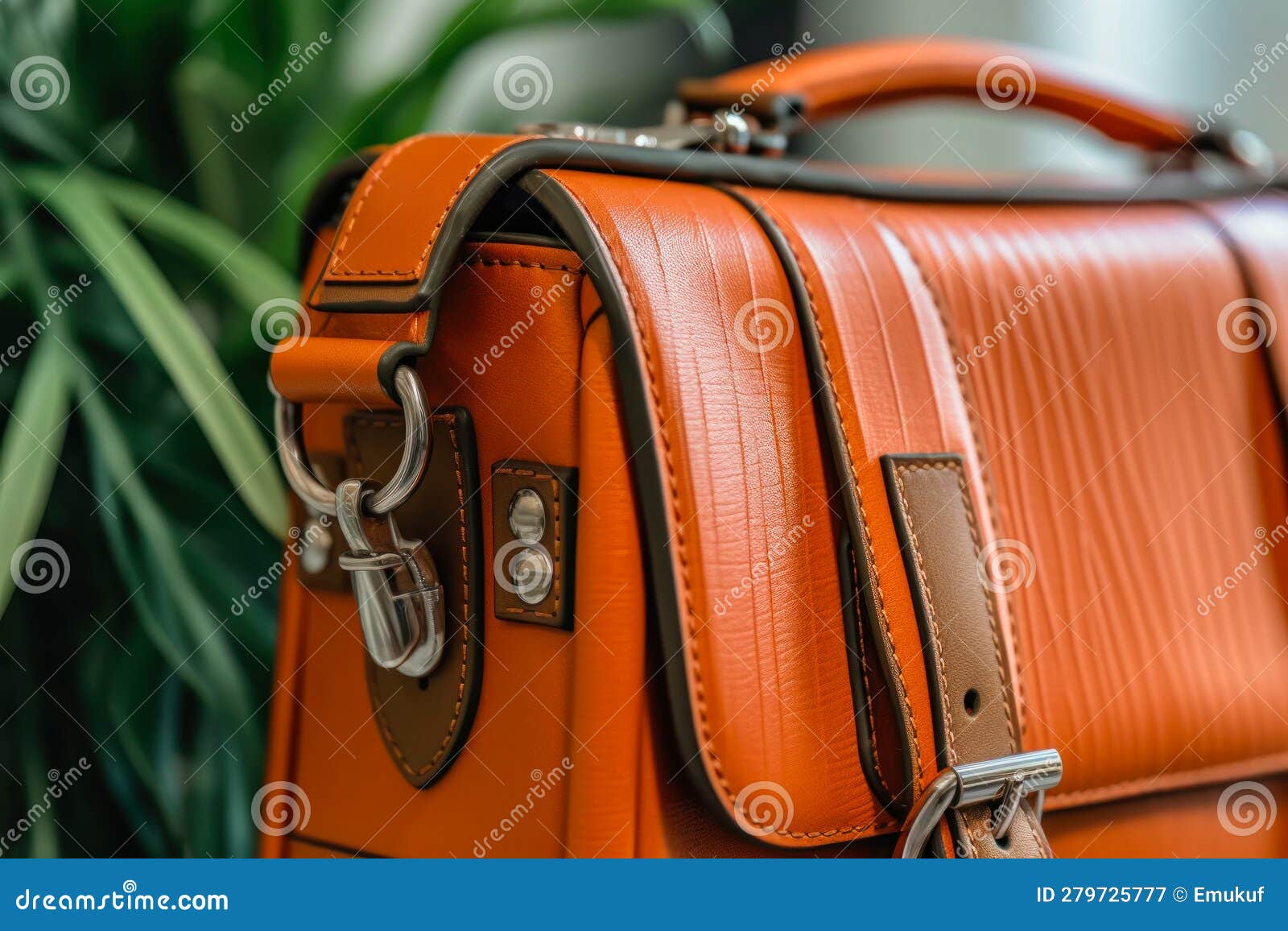 Brown Leather Bag Generative Ai Stock Illustration Illustration of