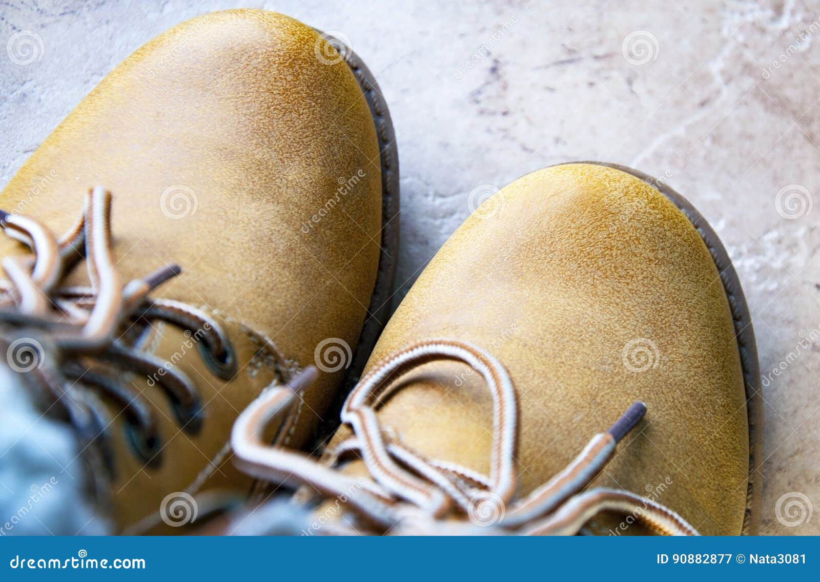 Brown leather boot stock image. Image of pair, heavy - 90882877