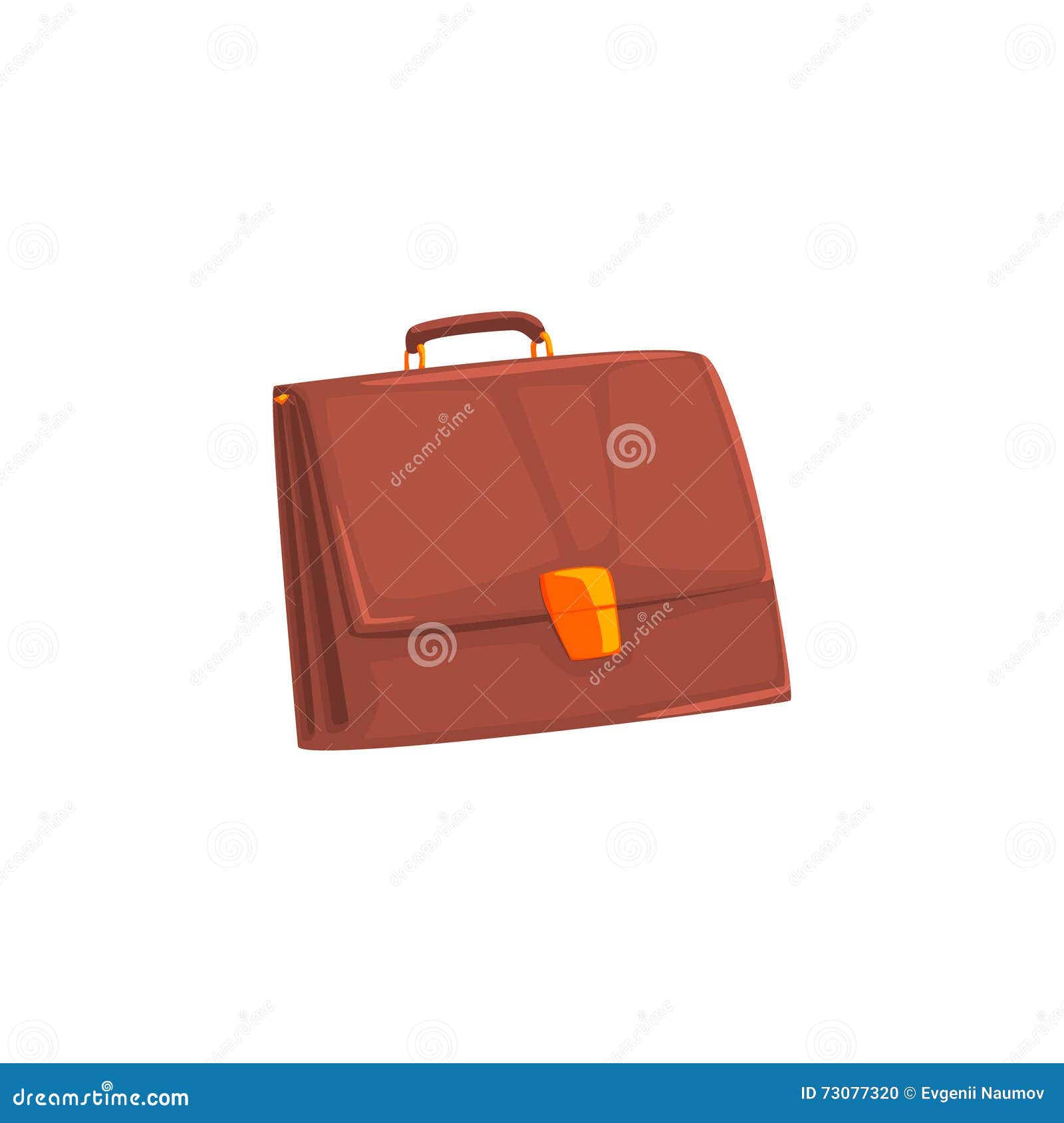 Brown Leather Briefcase stock vector. Illustration of vector 73077320