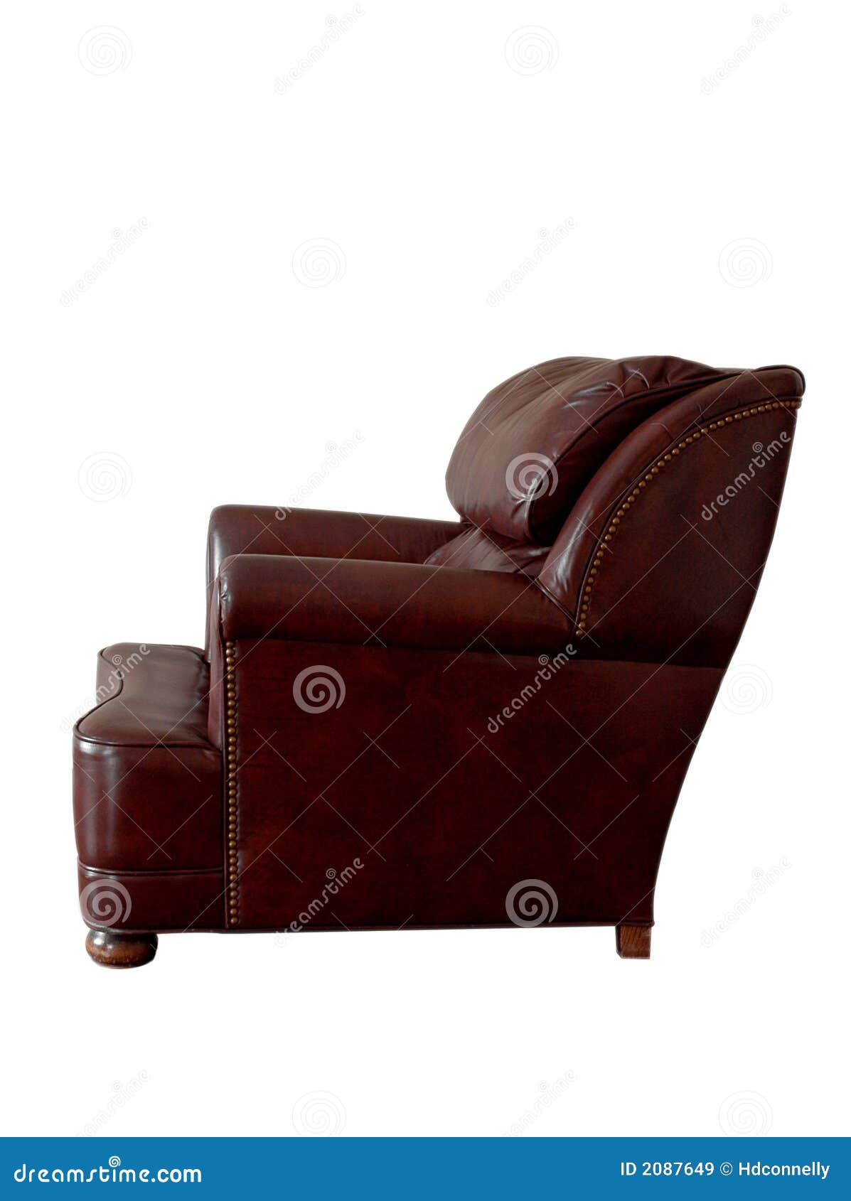 Brown leather chair stock image. Image of curve, furniture 2087649