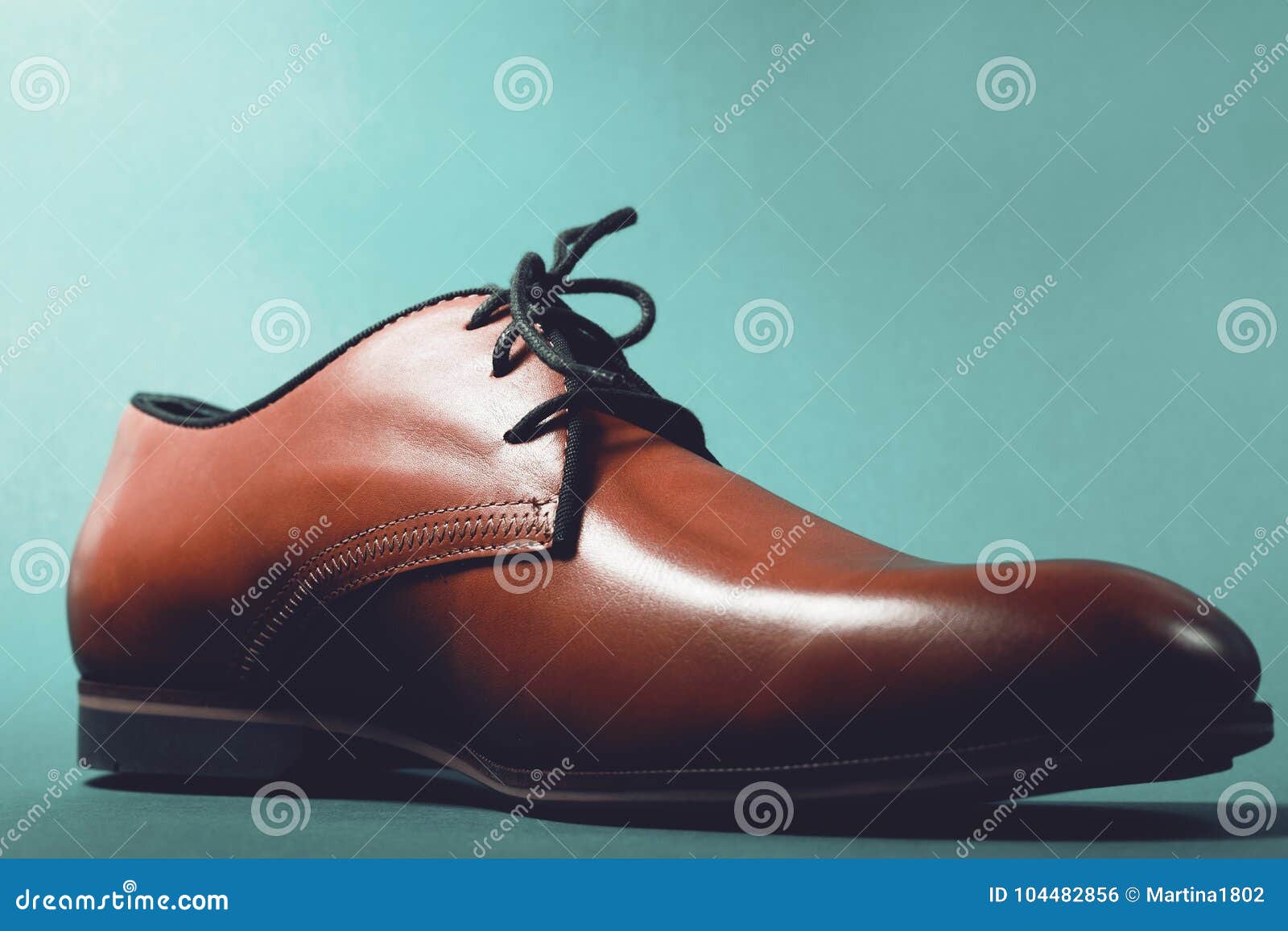 Brown Leather Executive Shoes Stock Photo - Image of formal, lace ...