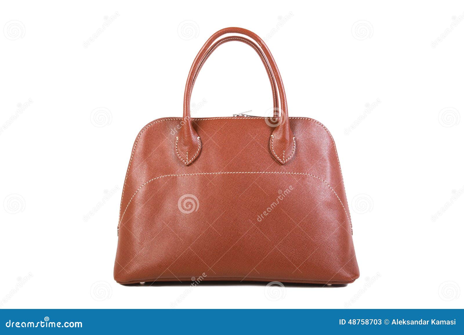 Brown Leather Handbag stock image. Image of clasp, casual - 48758703