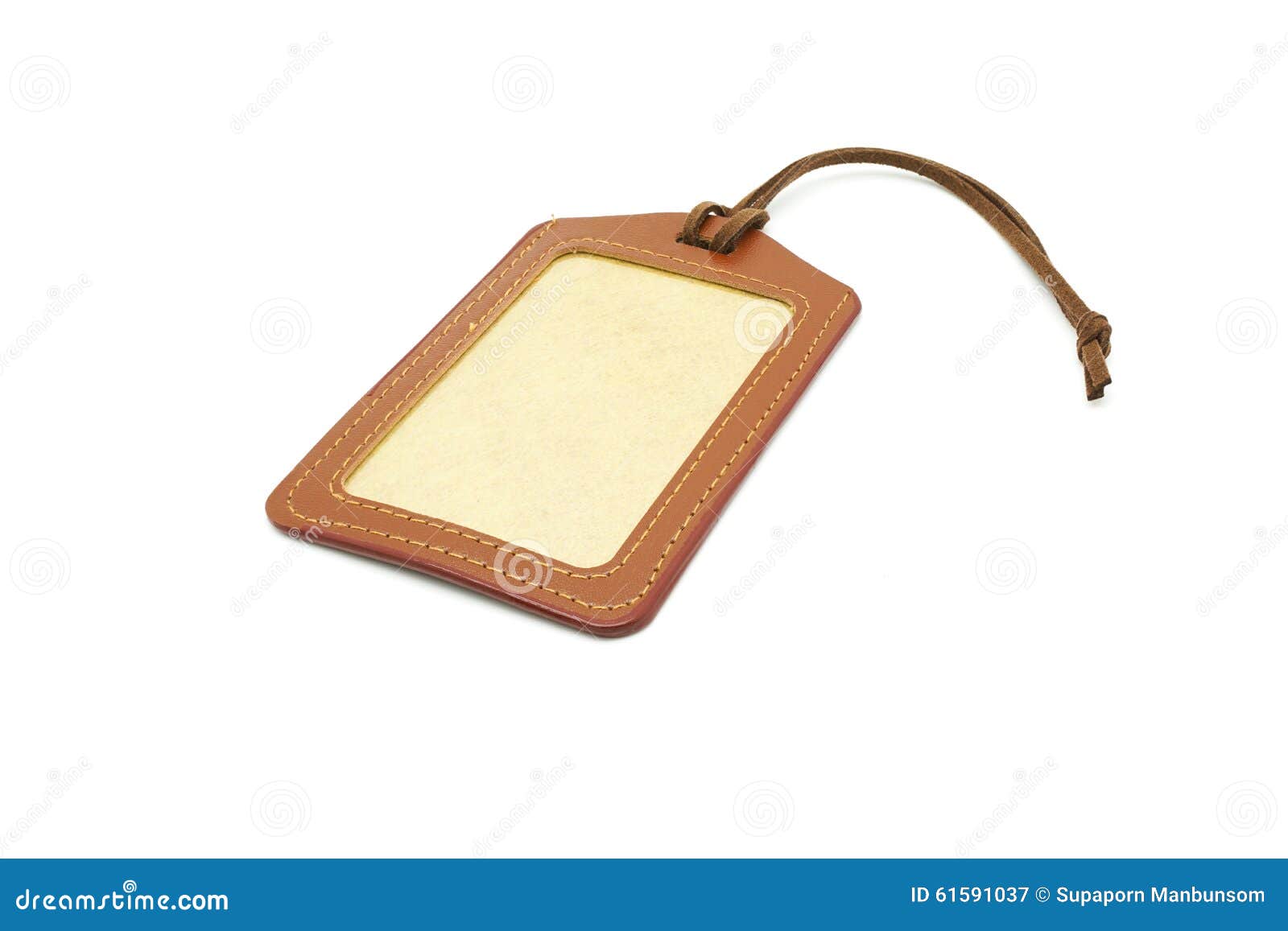Brown Leather Luggage Tags Label Stock Image Image of detailed, empty