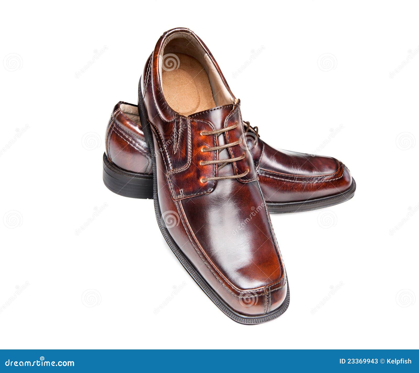 Brown leather shoes stock image. Image of mens, formal - 23369943