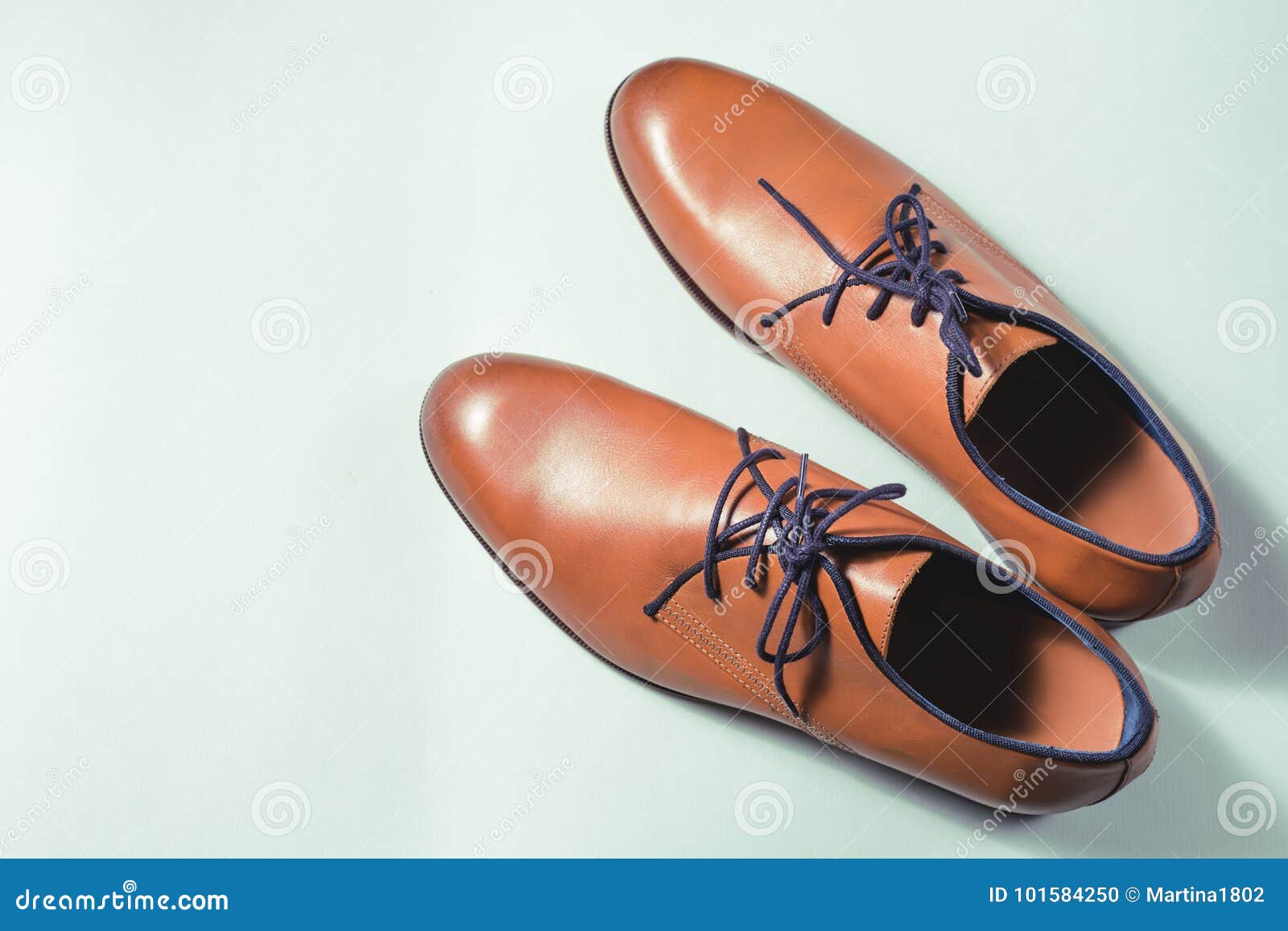 Brown Leather Shoes Isolated on White Background Stock Photo - Image of ...