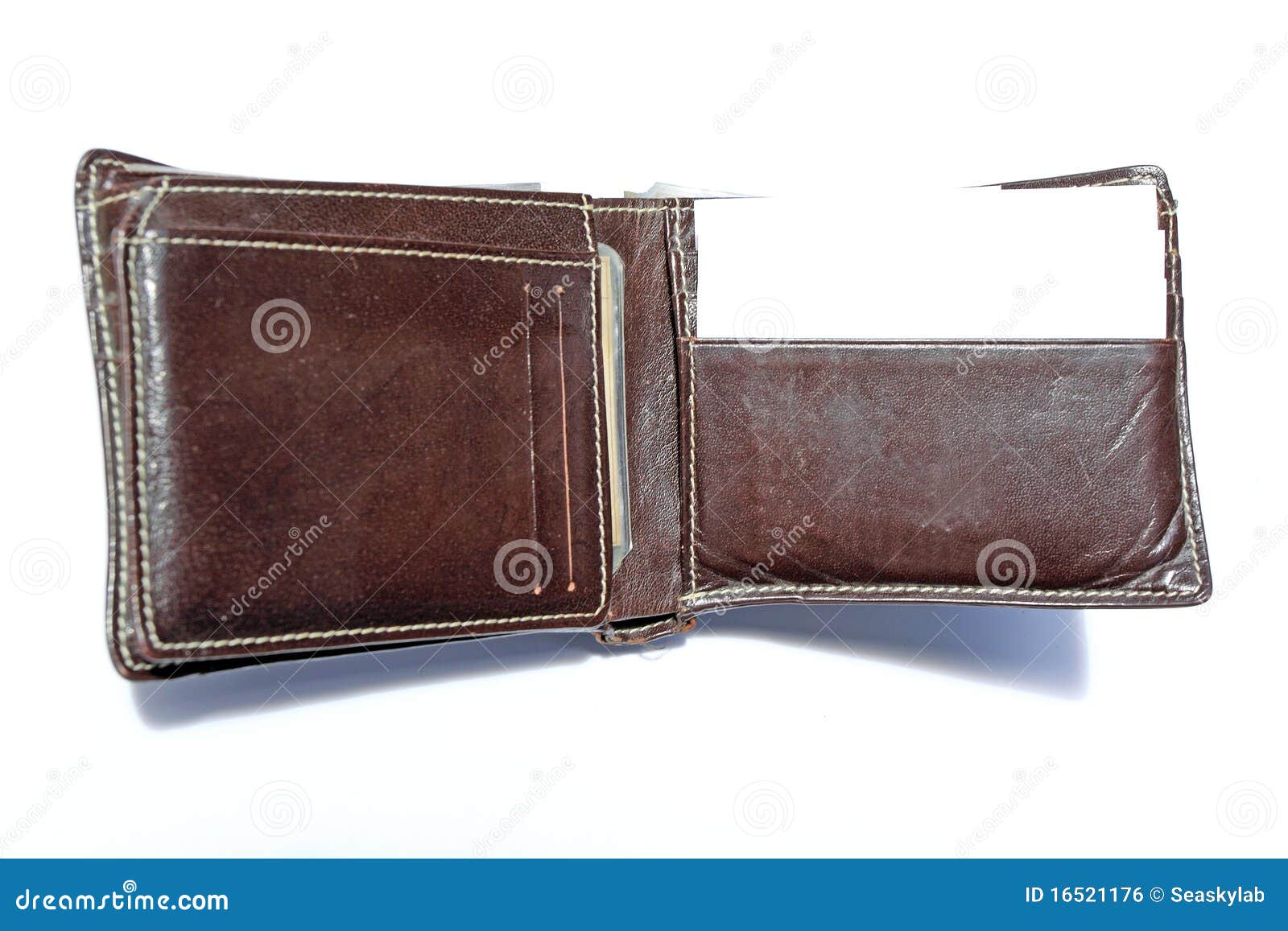 Brown leather wallet stock photo. Image of paying, fees - 16521176