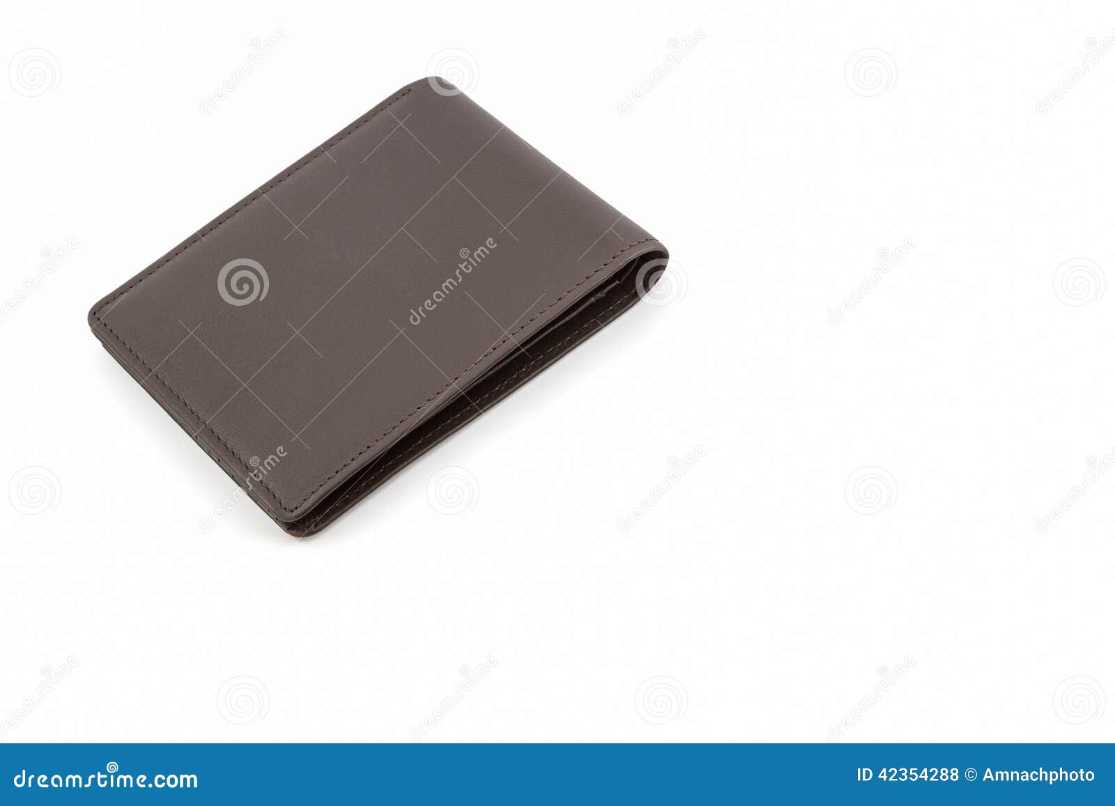 Brown leather wallet. stock photo. Image of paying, full - 42354288