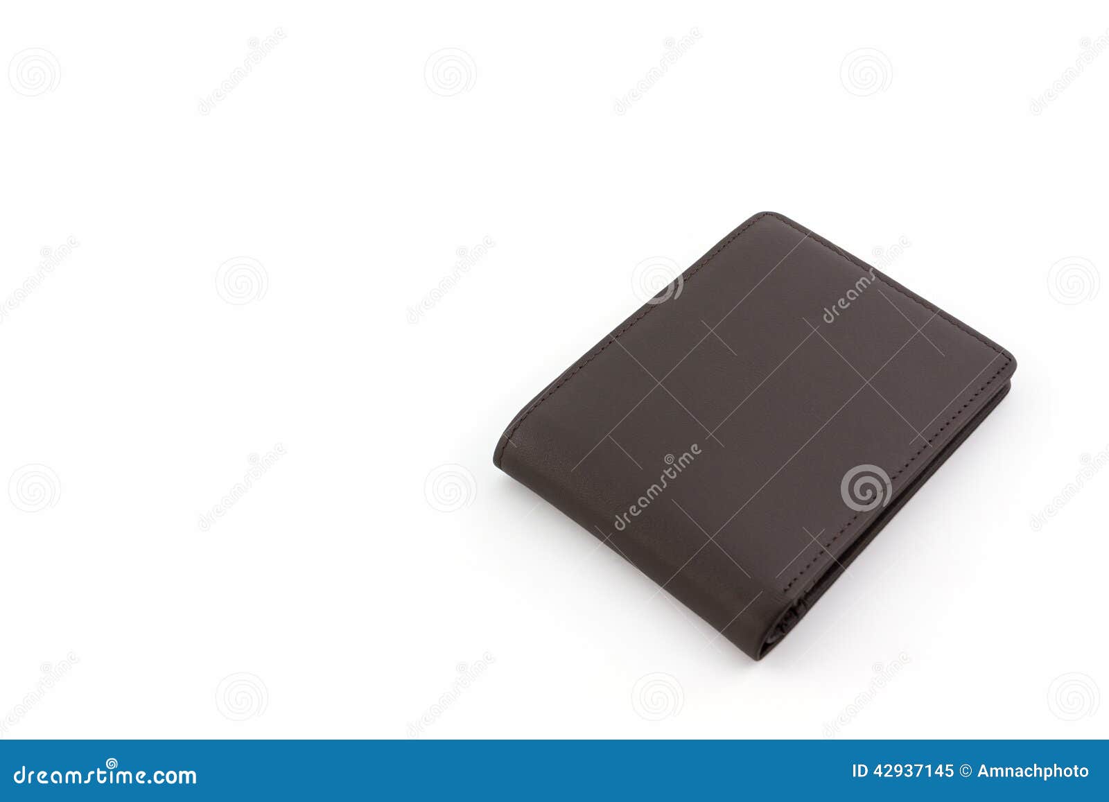 Brown leather wallet. stock image. Image of full, office - 42937145