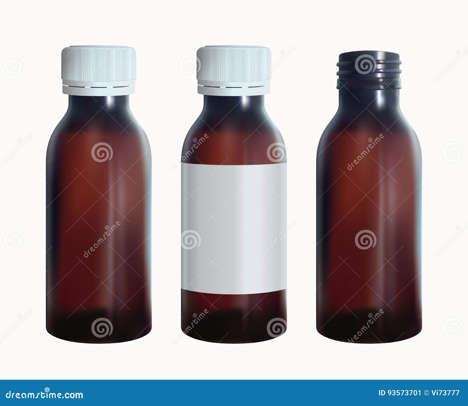 Plastic Bottle With Cap - Front View Prototypes