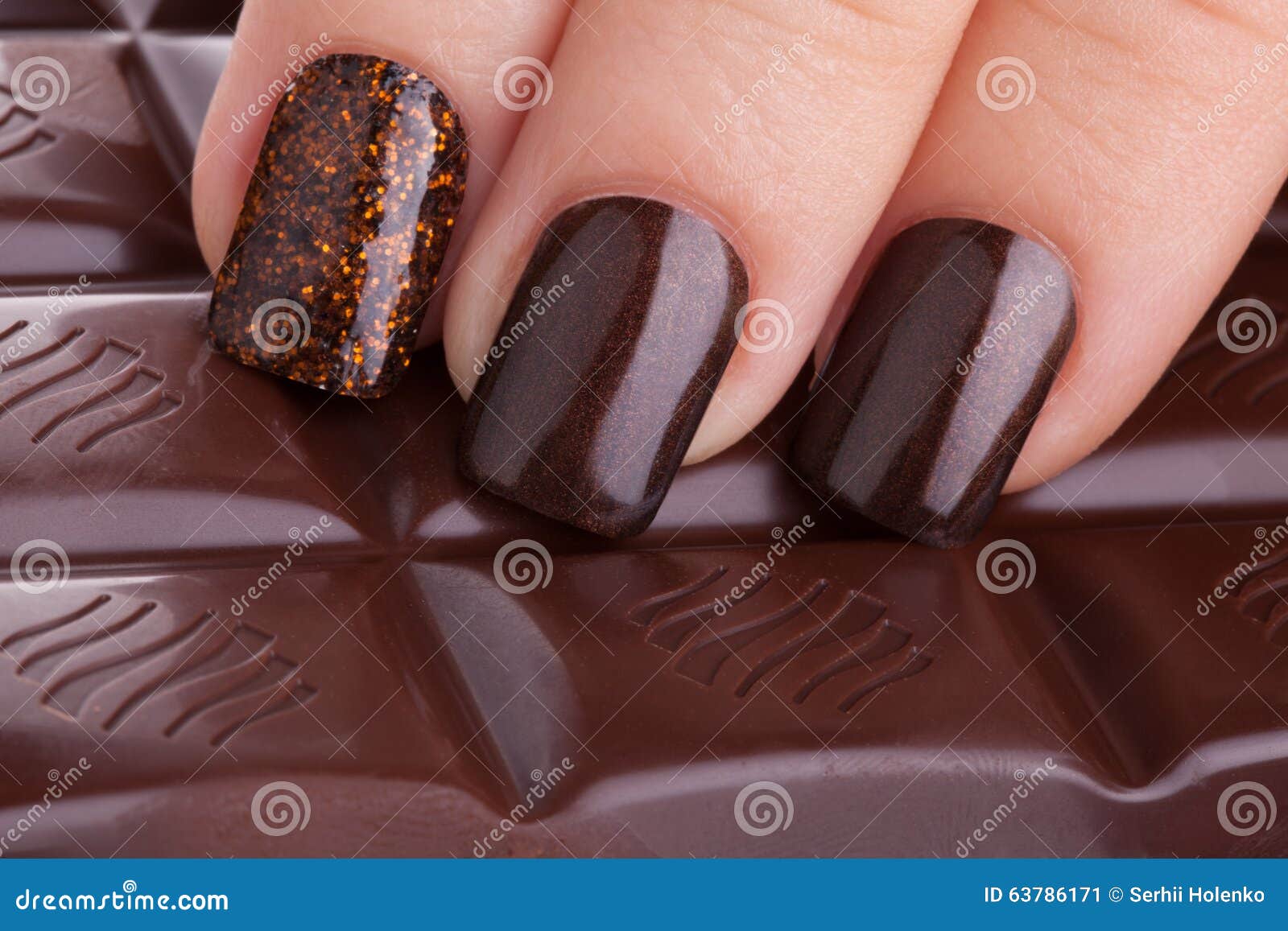 Chocolate Brown Jelly Nail Polish, Sienna Dark Reddish Brown Nails Cocoa  Jelly - Etsy