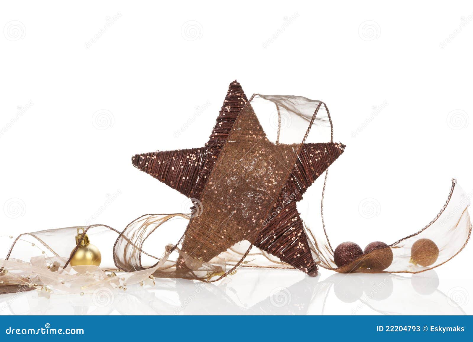 Brown Natural Christmas Decoration. Stock Image - Image of decoration