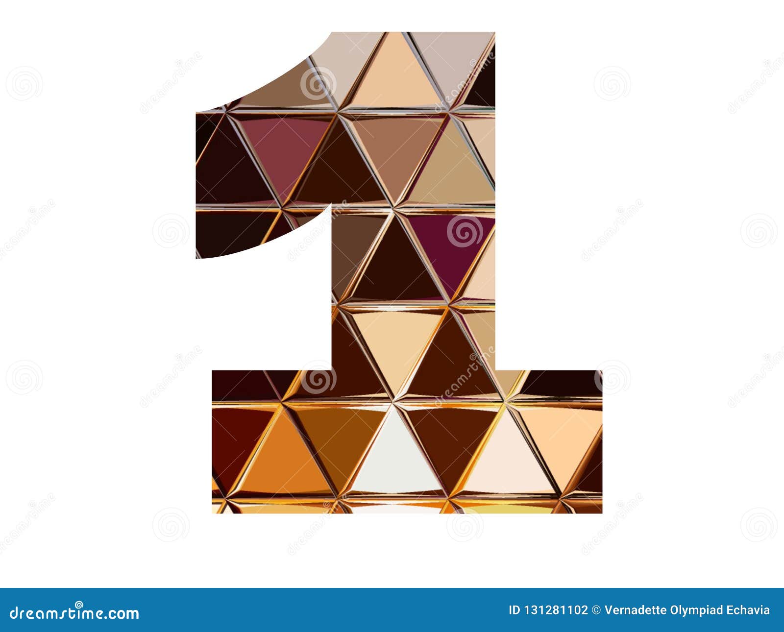 Brown number one logo icon stock illustration. Illustration of graphic