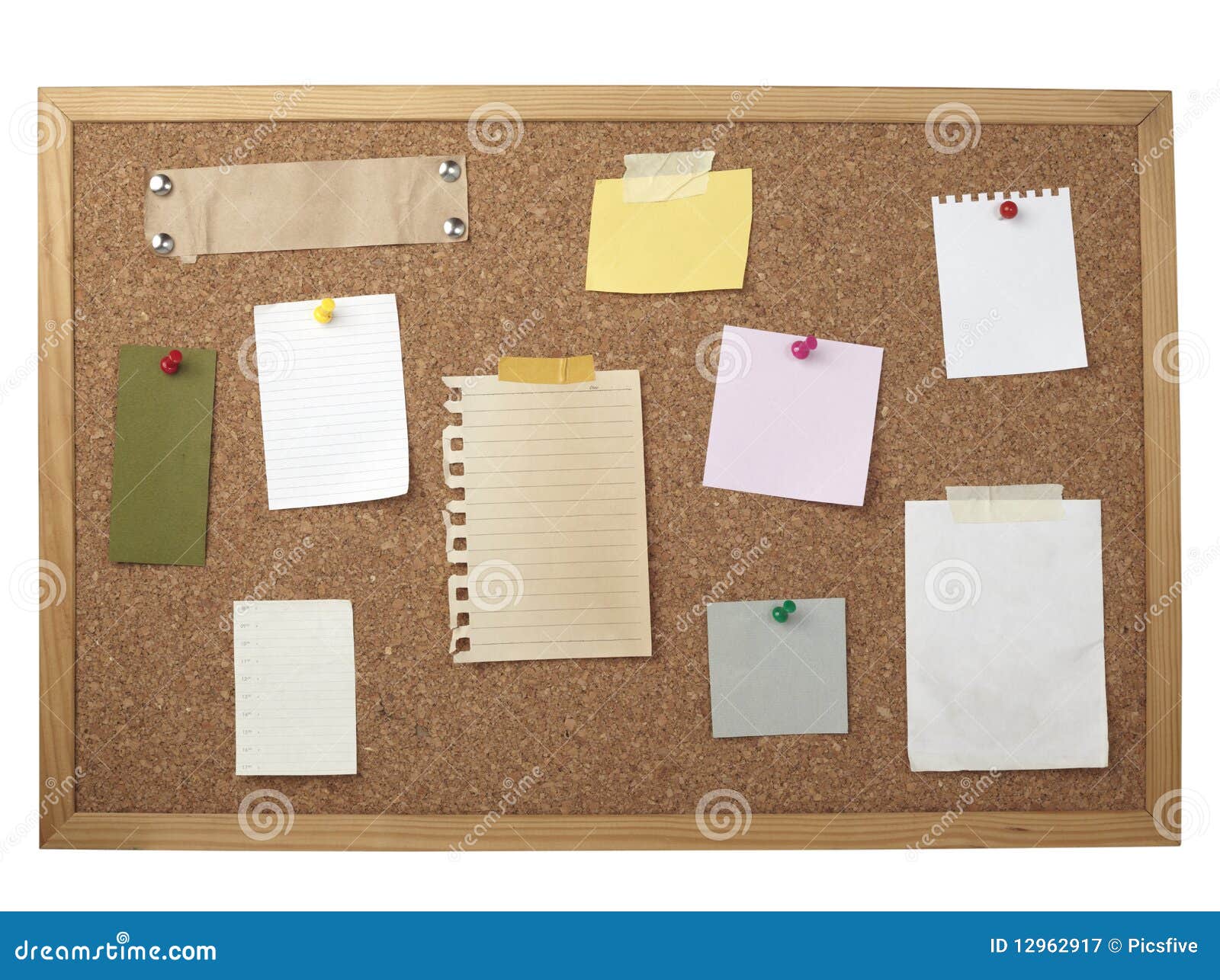 Brown Old Paper Note Background Cork Board Stock Image - Image of bulletin,  blank: 12962917