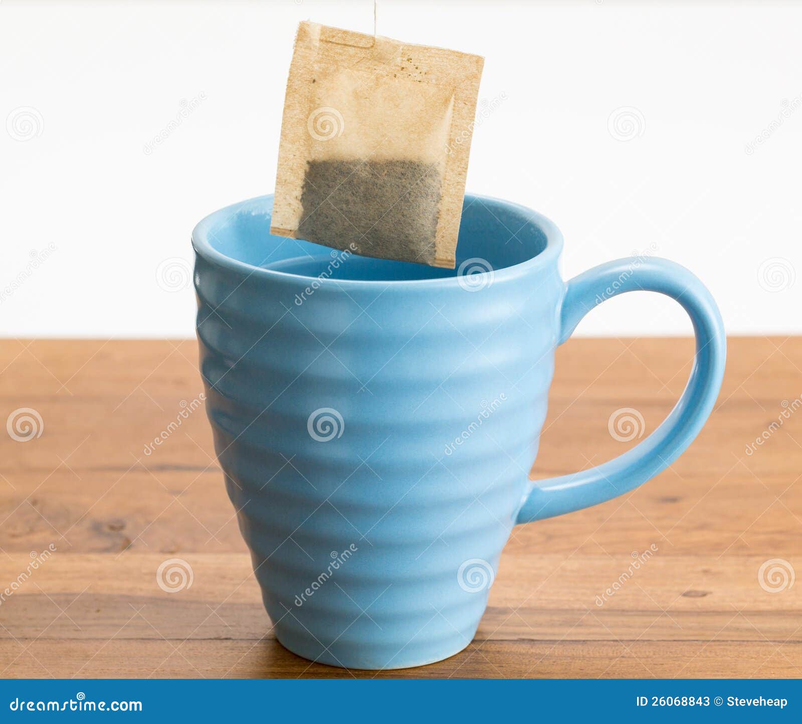 Brown Organic Green Tea Bag Lowered in Mug Stock Image Image of