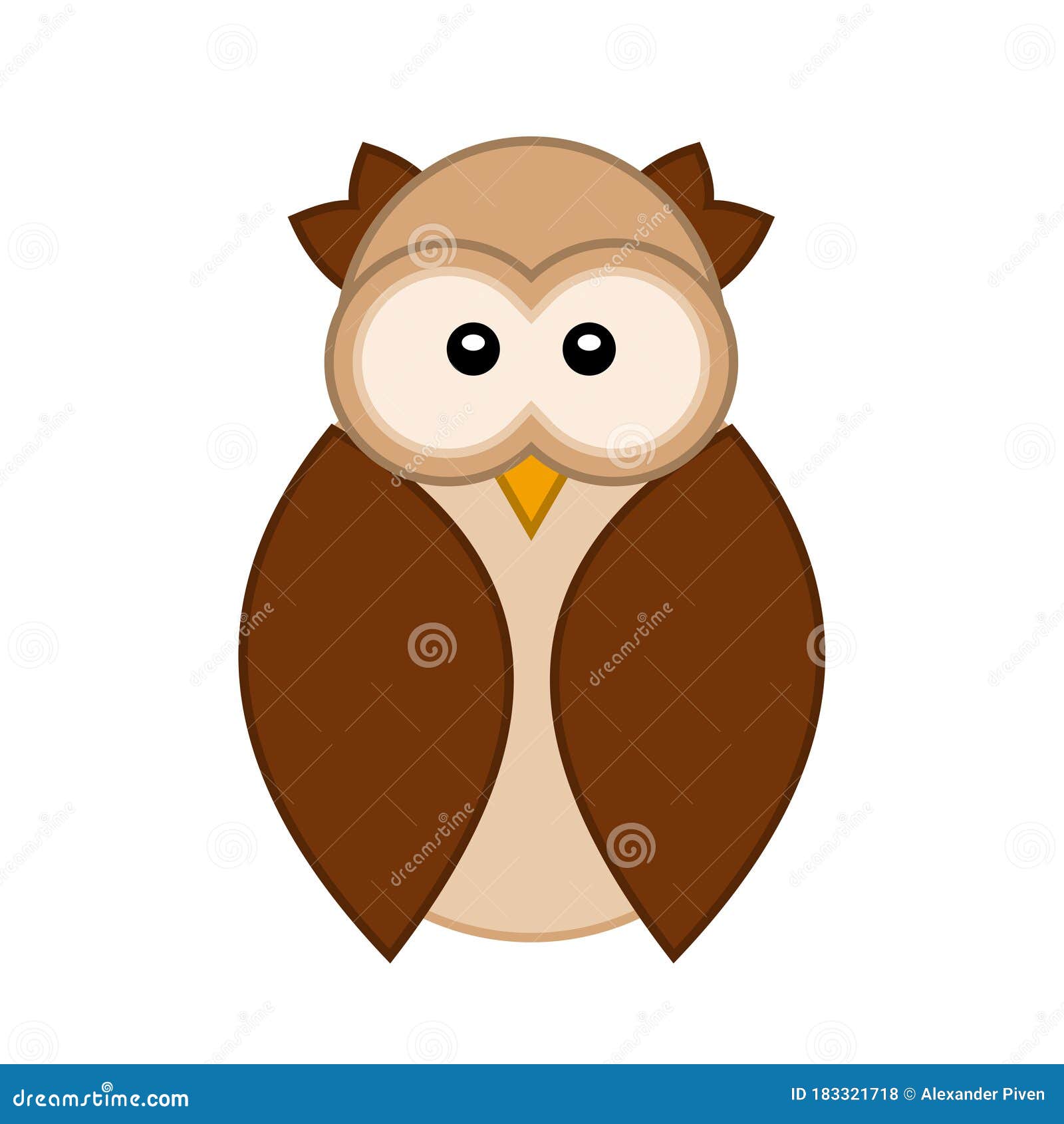 Brown Owl Sitting. Cute Owl Cartoon. Concept for Preschool Activity for  Children, Card for Kids. Vector Illustration Stock Vector - Illustration of  cartoon, clever: 183321718