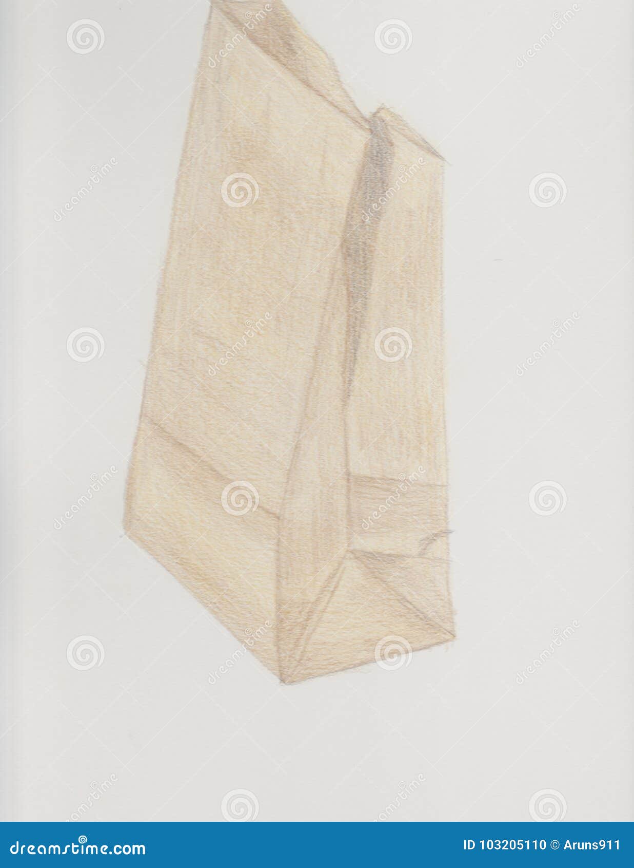 Brown paper bag stock photo. Image of folded, grocery 103205110