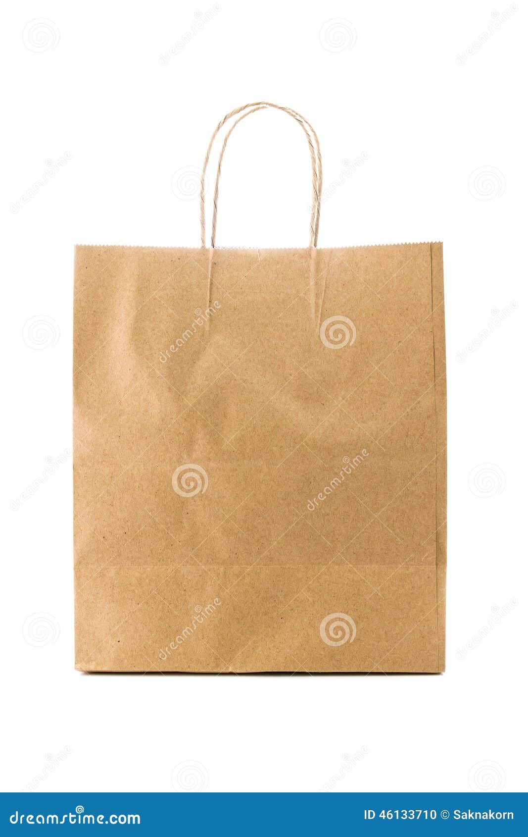 Brown paper bag stock photo. Image of blank, isolated 46133710