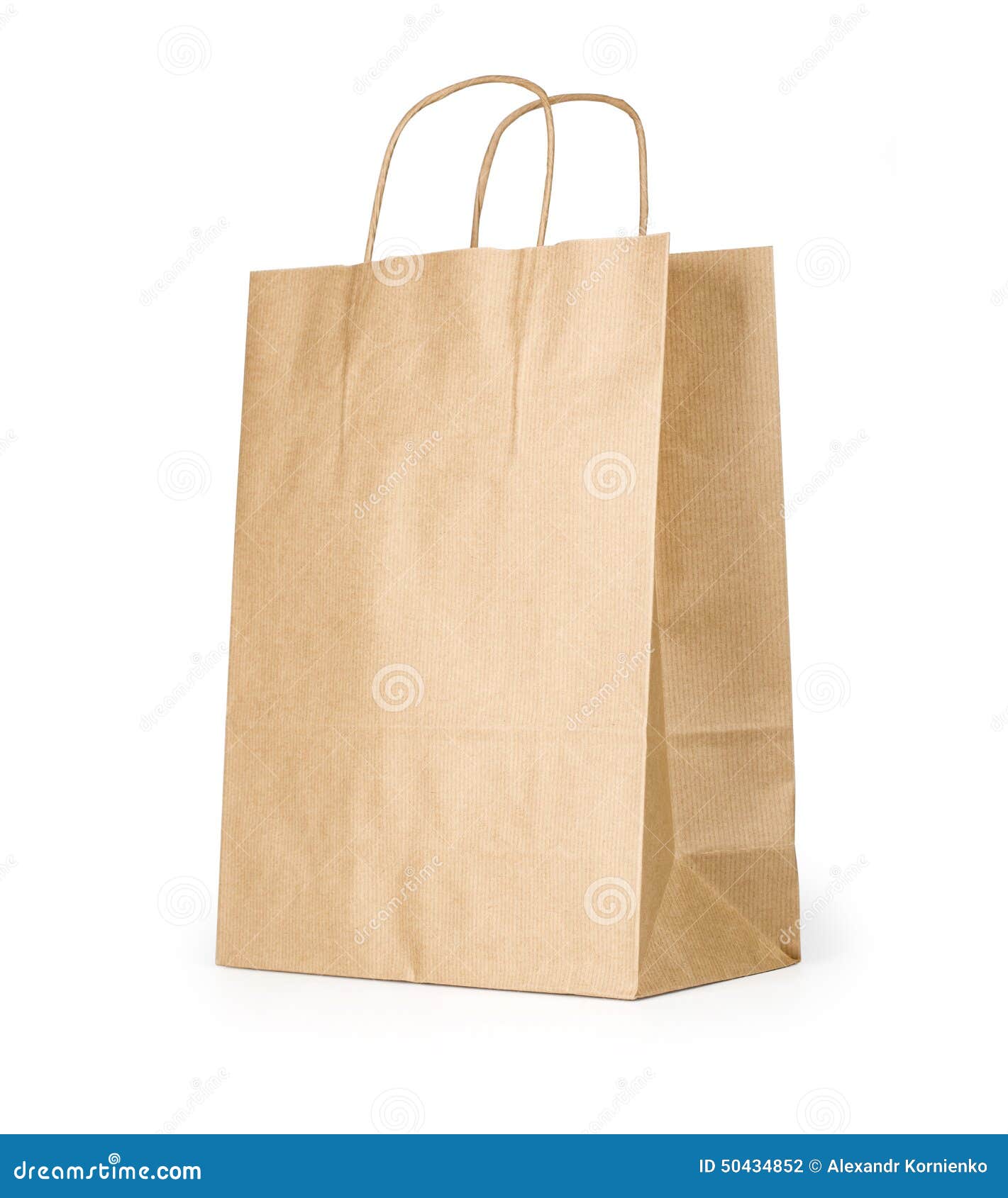 Brown Paper Bag Isolated on White Background Stock Photo - Image of ...