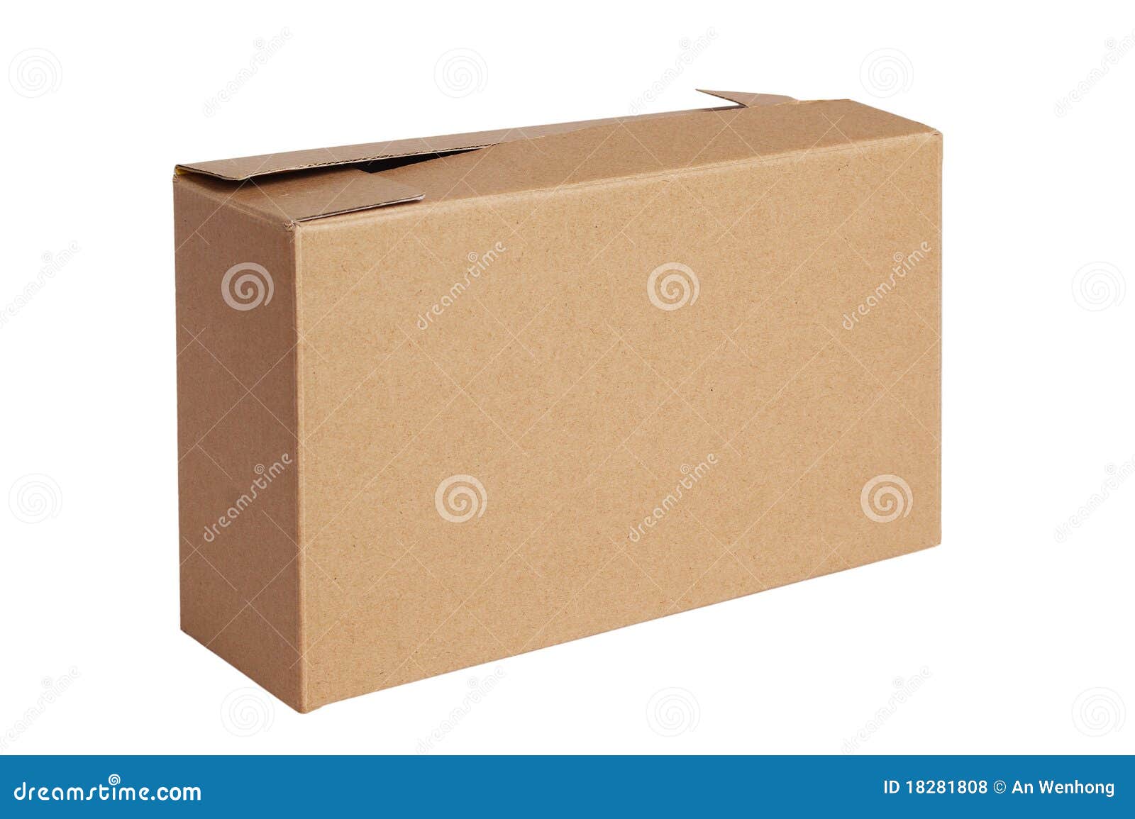 A brown paper box stock photo. Image of object, open 18281808