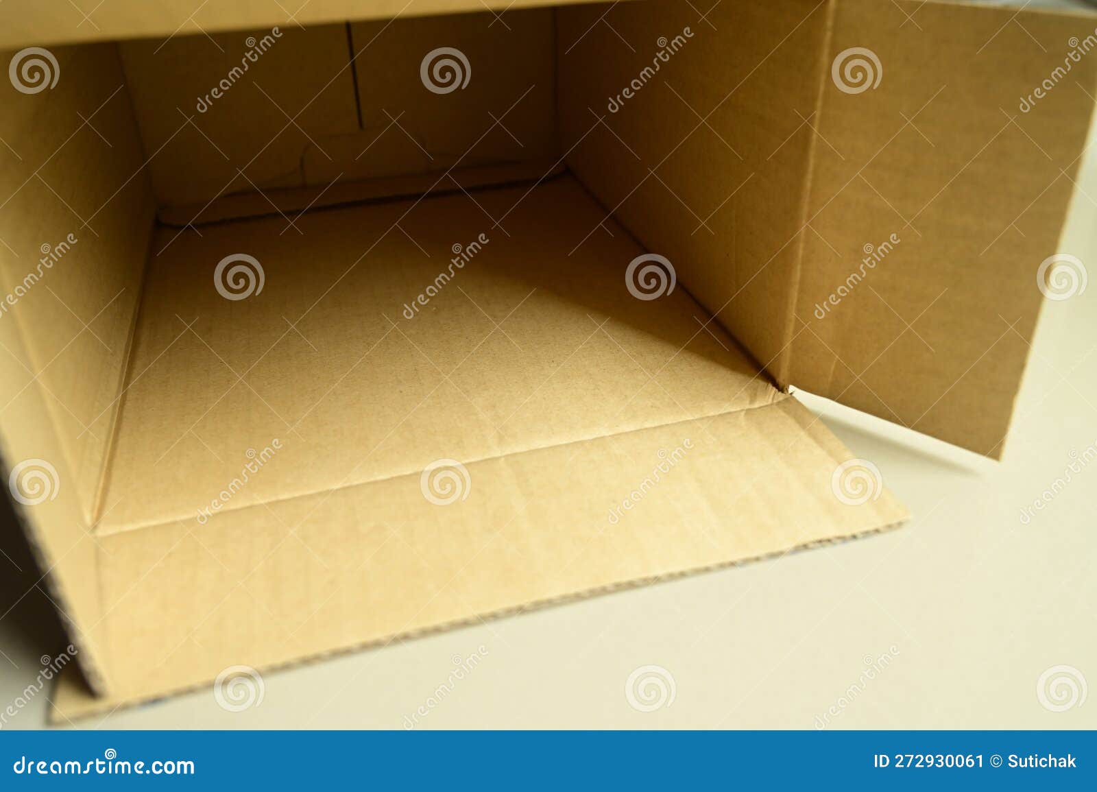 Close Up Brown Paper Box Packaging for Design Stock Image Image of