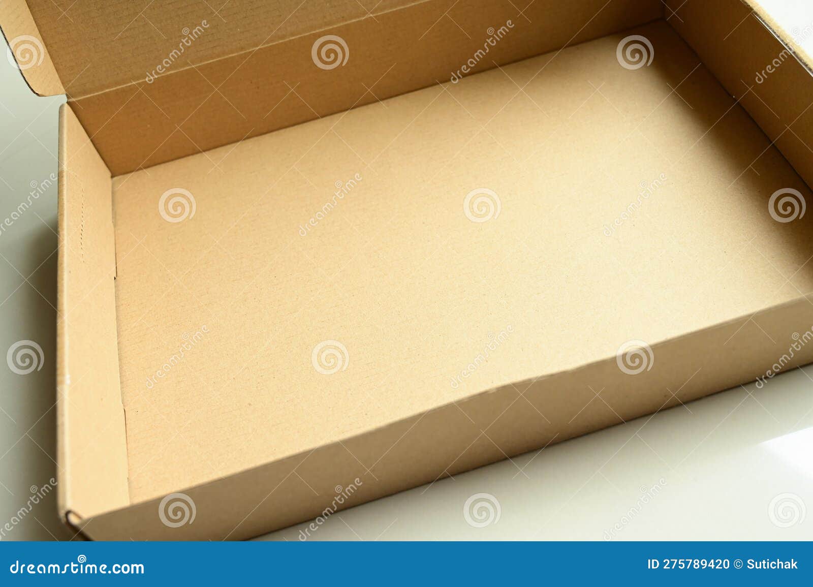 Close Up Brown Paper Box Packaging for Design Stock Photo Image of