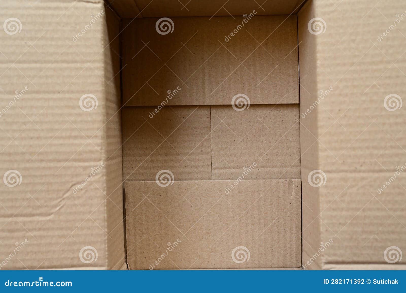 Close Up Brown Paper Box Packaging for Design Stock Photo Image of